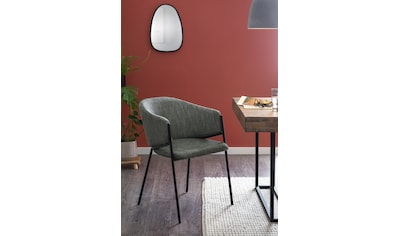 SalesFever Esszimmerstuhl, (Set), 2 St., Struktur (100% Polyester), Design Armlehnstuhl kaufen