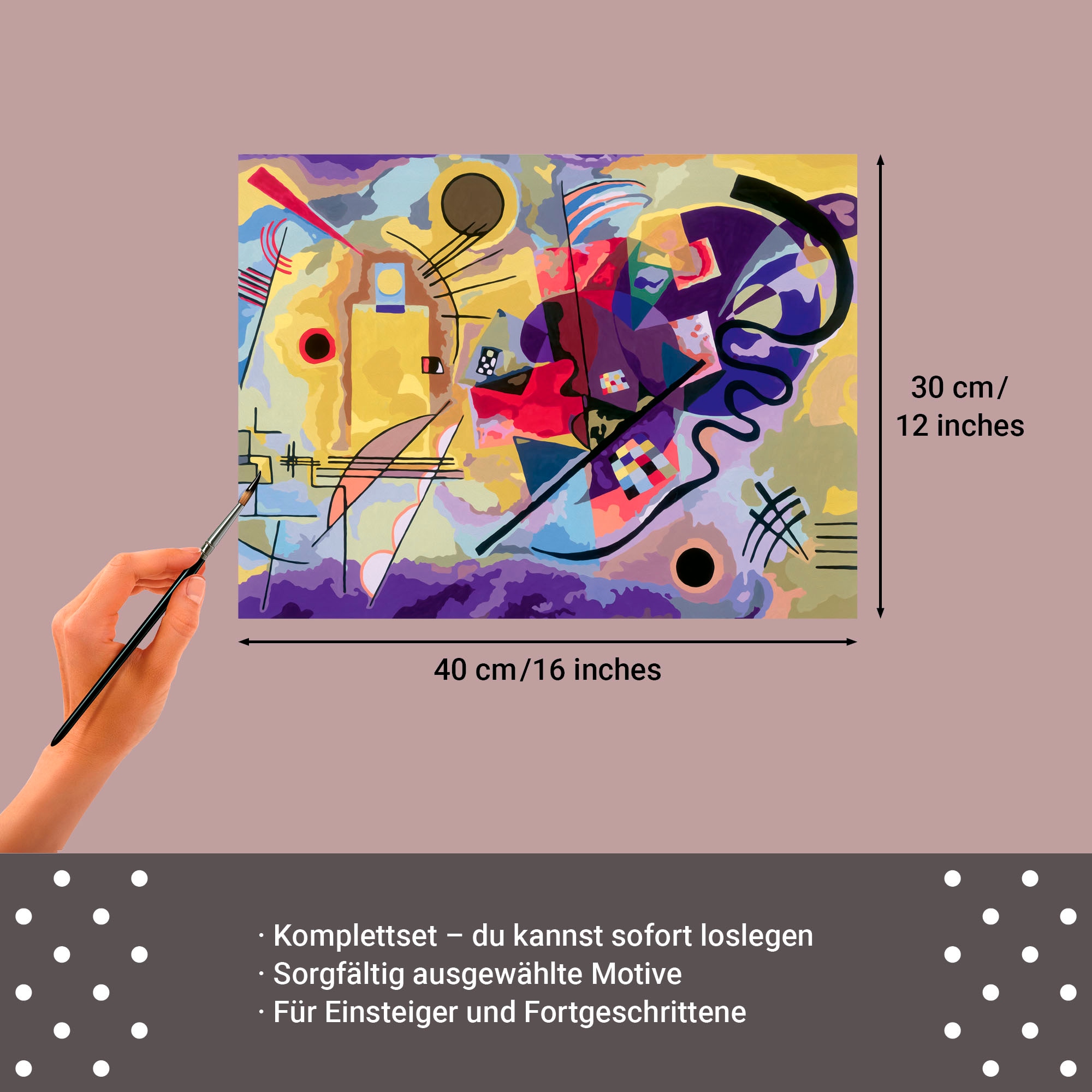 Ravensburger Malen nach Zahlen »CreArt, Leinwand ART Collection: Gelb, Rot, Blau (Kandinsky)«, Made in Europe
