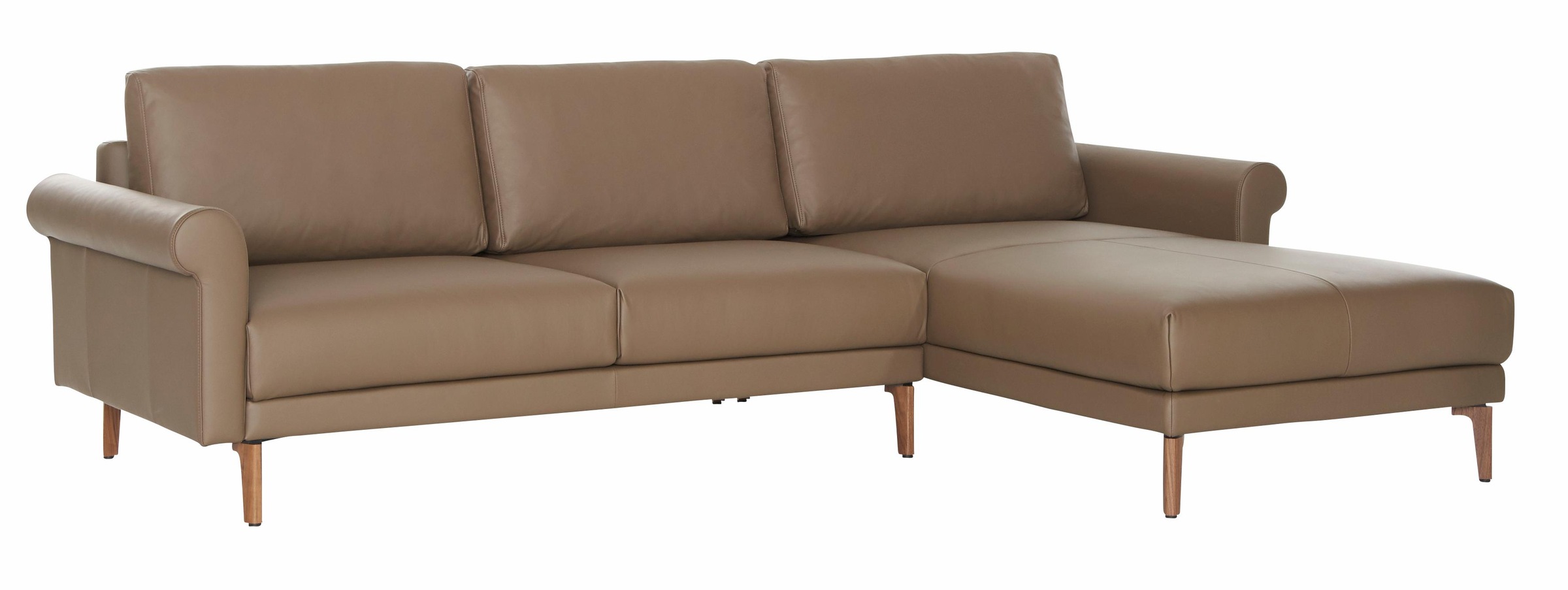 Creation BY ROLF BENZ Ecksofa »CR.450, Designecksofa, Polsterecke, L-Form, 282/178 cm (B/T)«, abgerundete Armlehne Schnecke, modern Landhaus, Leder oder Chenille