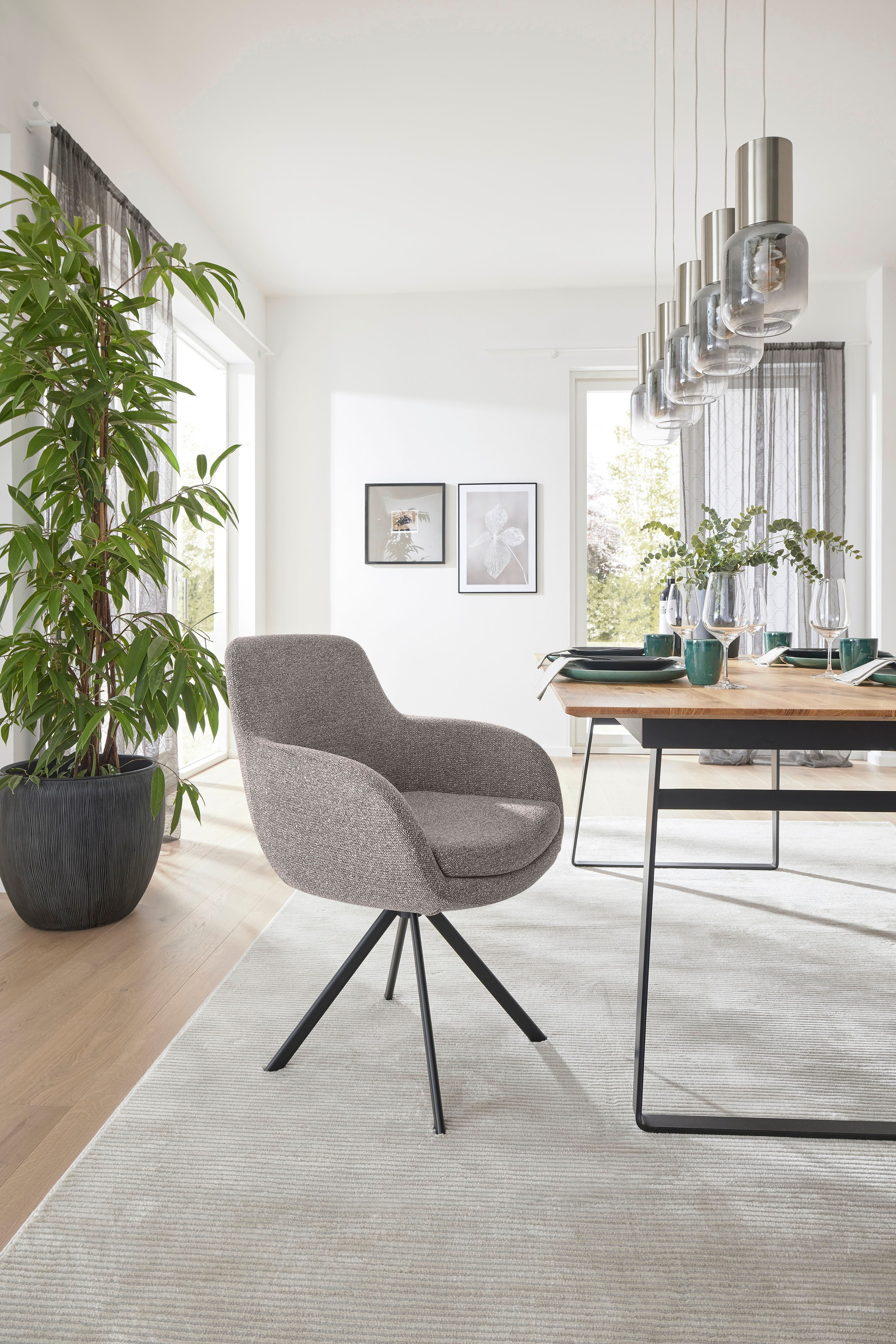 Musterring Esszimmerstuhl "Tavia" (Set) 2 Stk.Stativgestell Eisen schwarz, günstig online kaufen