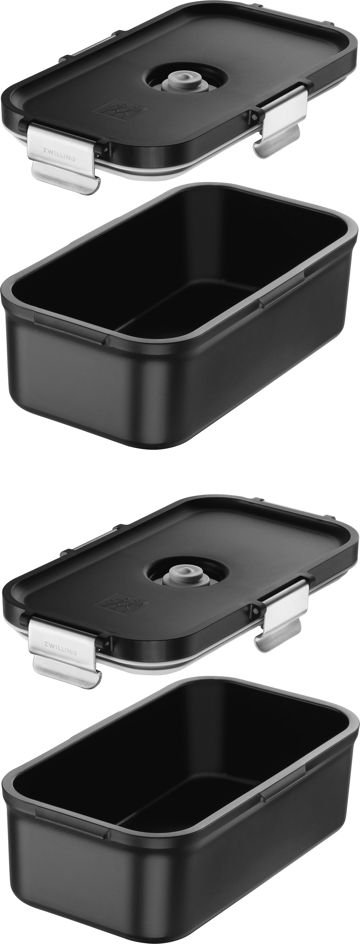 Zwilling Lunchbox »Fresh & Save«, (Set, 7 tlg., 2 Lunchboxen, 2 Saucenboxen, 2 Trenneinsätze, inkl. Besteck), Vakuum Lunch Box to Go, Modulares Boxensystem