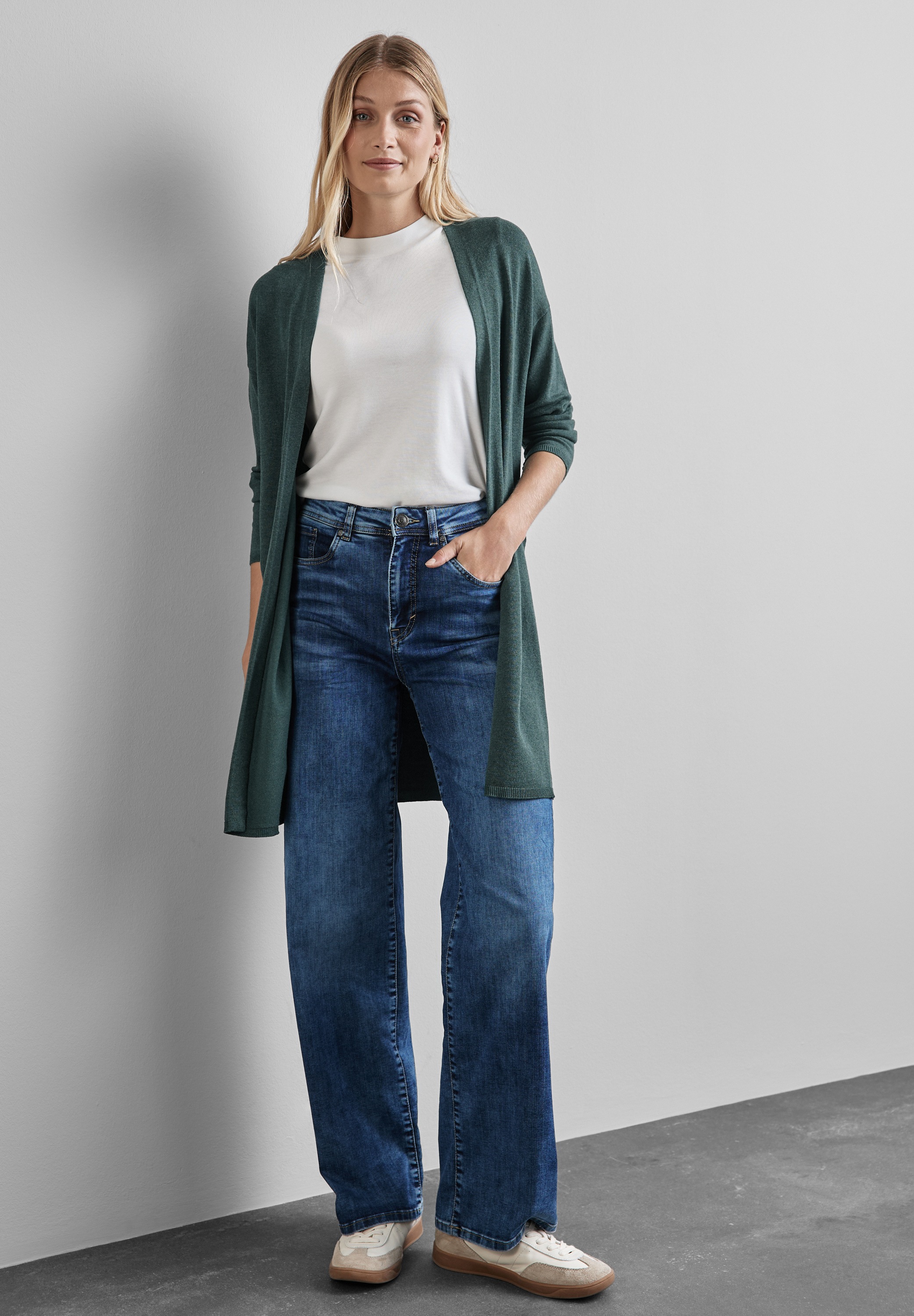 STREET ONE Strickjacke, verschlusslos