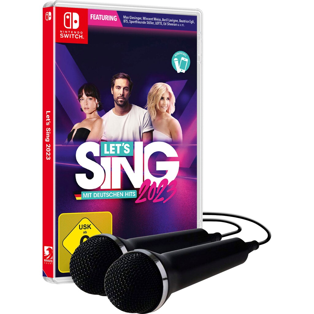 Koch Media Spielesoftware »Let's Sing 2023 German Version + 2 Mics«, Nintendo Switch