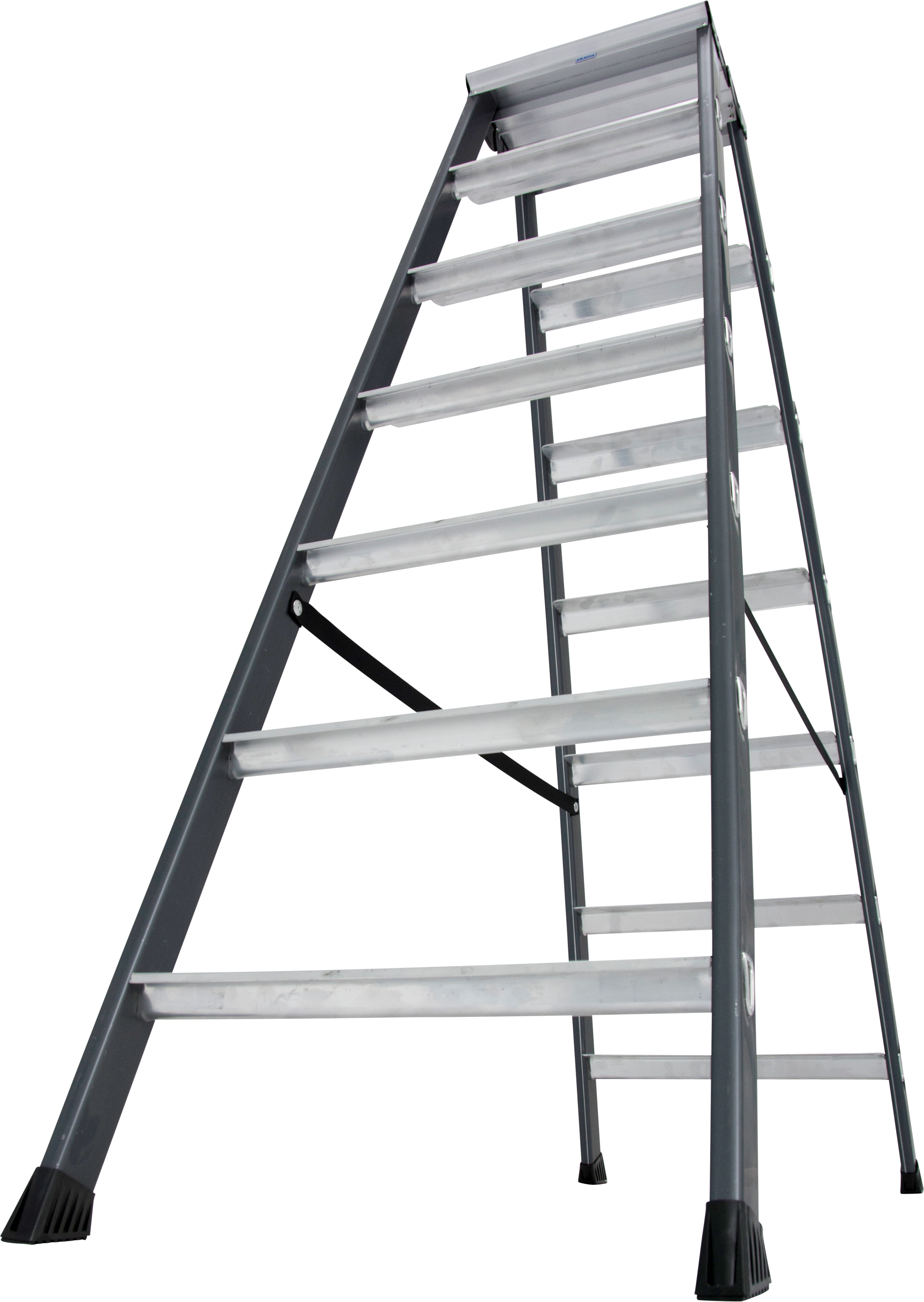 KRAUSE Doppelleiter »SePro D«, Alu eloxiert, 2x7 Stufen, Arbeitshöe ca. 306 cm