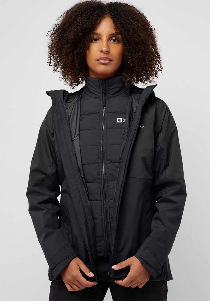 Jack Wolfskin 3-in-1-Funktionsjacke »GLAABACH 3IN1 JKT W«, mit Kapuze