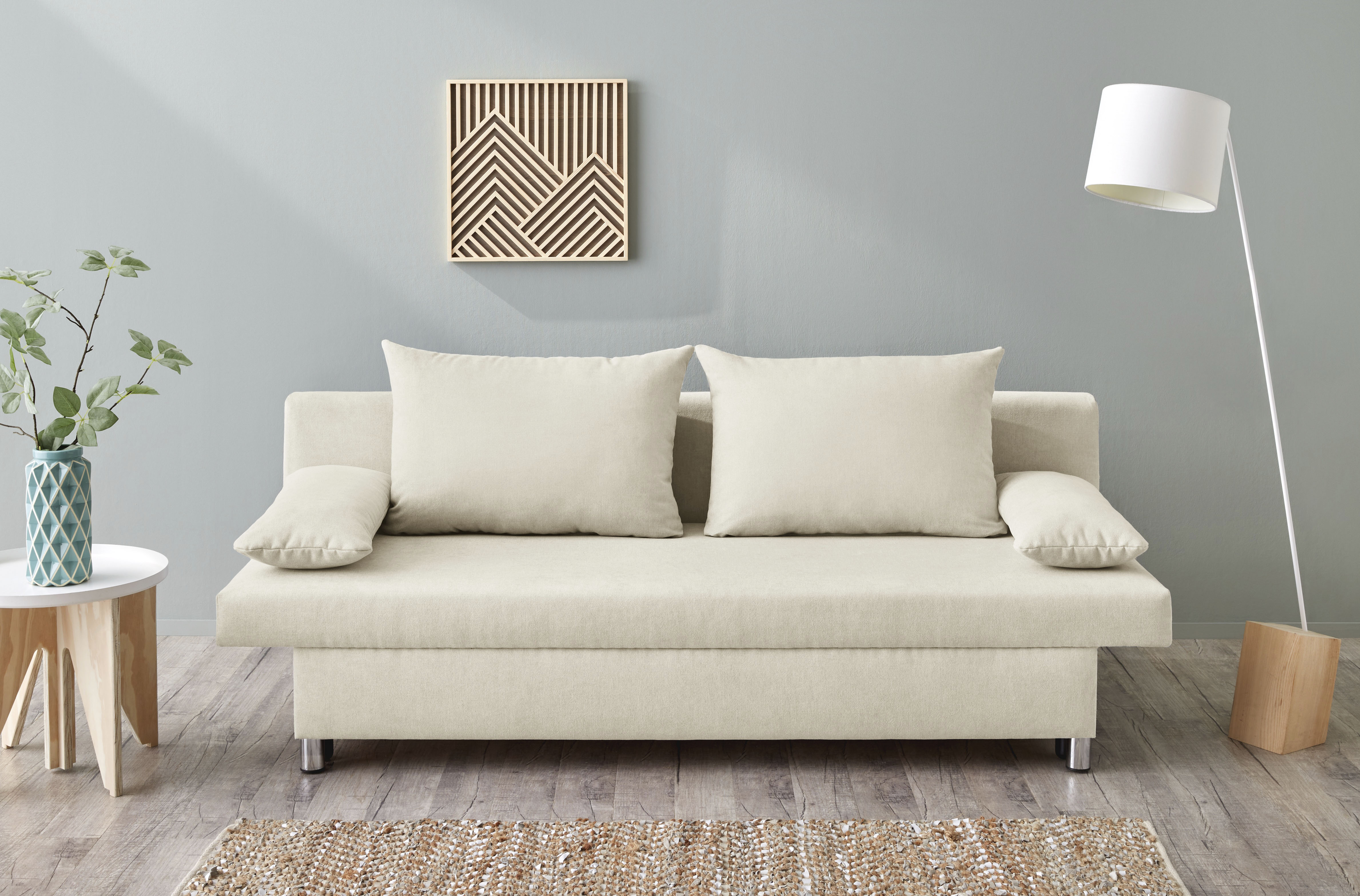 Jockenhöfer Gruppe Schlafsofa "B: 191 cm, Liegefl. 120x191 cm" mit Schlaffunktion & Bettkasten