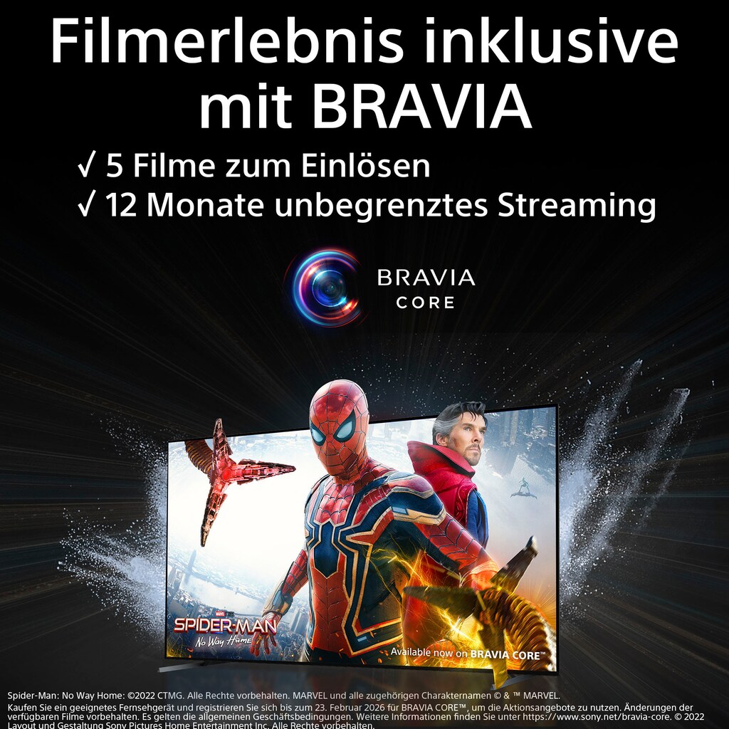 Sony LED-Fernseher »KD-50X80L«, 126 cm/50 Zoll, 4K Ultra HD, Google TV, HDR, X1-Prozessor, Sprachsuche, BRAVIA Core ECOPACK