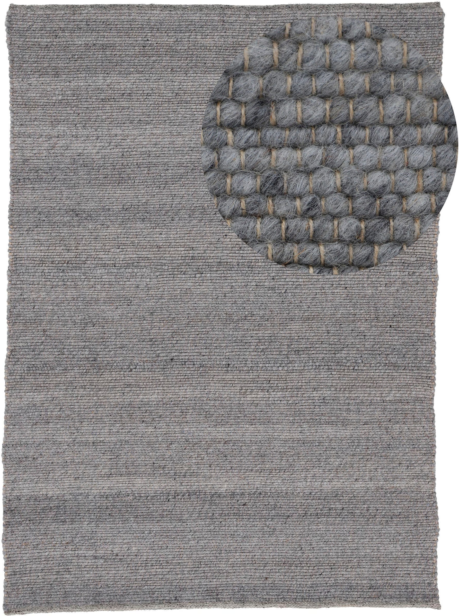 carpetfine Wollteppich "Passau Handwebteppich" rechteckig 10 mm Höhe Naturfaser, Wolle, handgewebter Wendeteppich, Schlafzimmer, Wohnzimmer