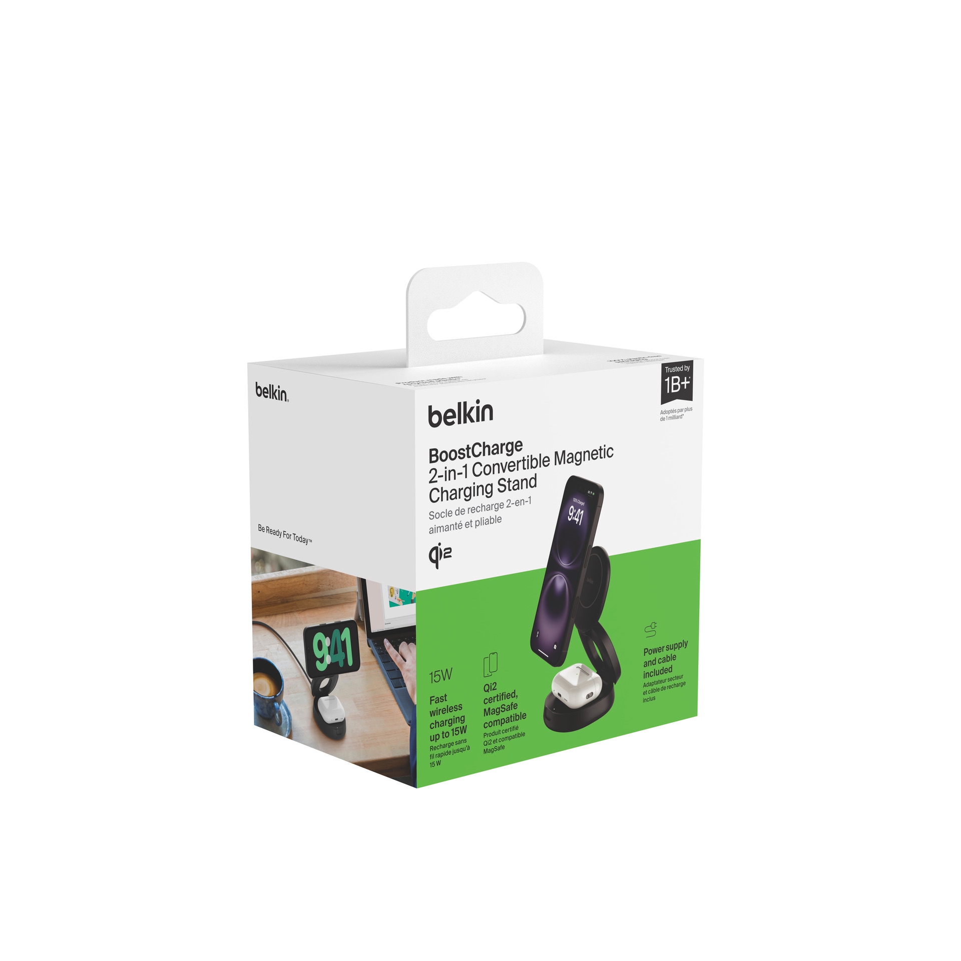 Belkin Wireless Charger »BoostCharge verstellbare magnetische 2-in-1-Ladestation«