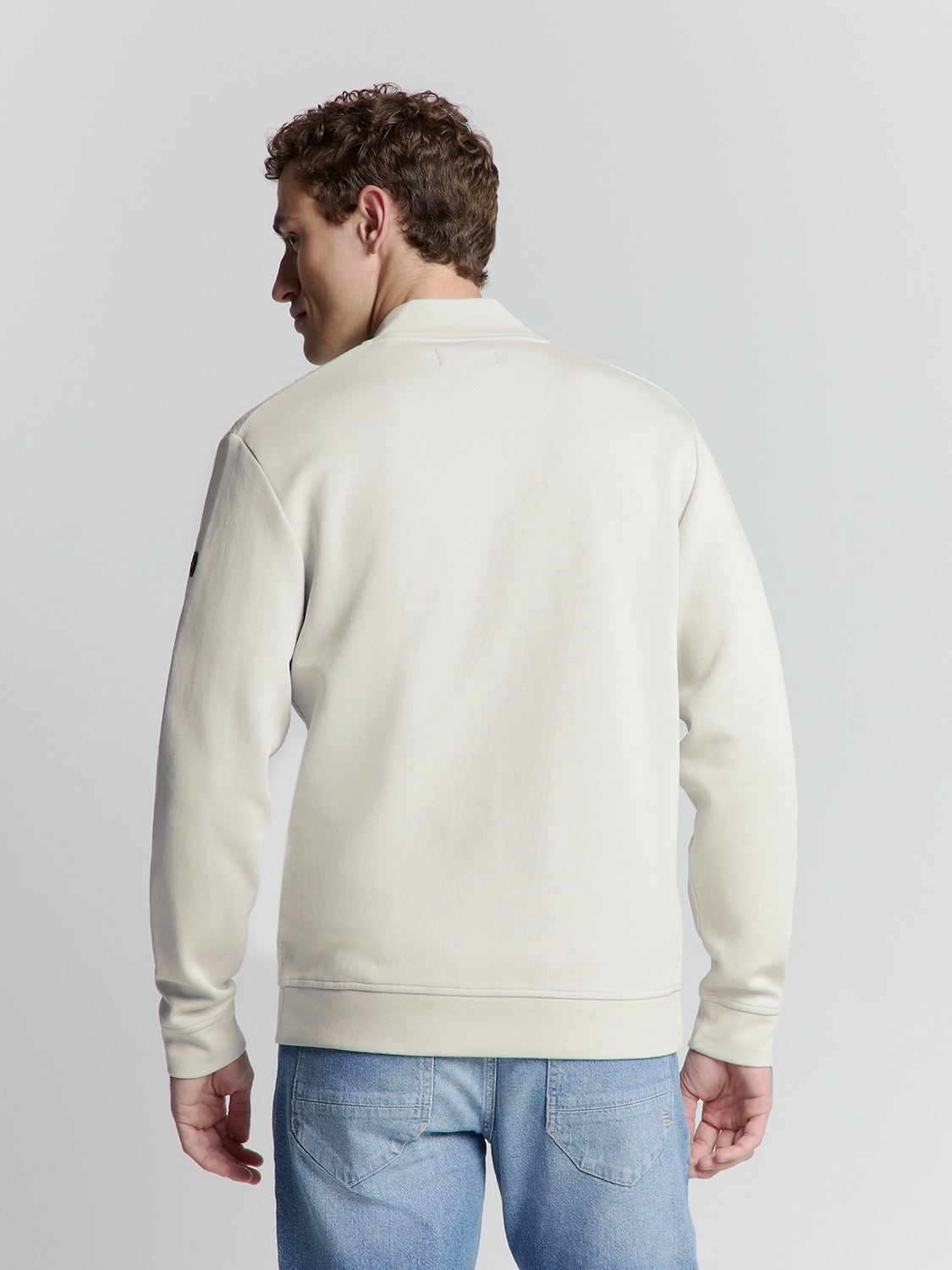 NO EXCESS Sweater »No Excess Jacquard sweatshirt mit Vollreißverschluss«