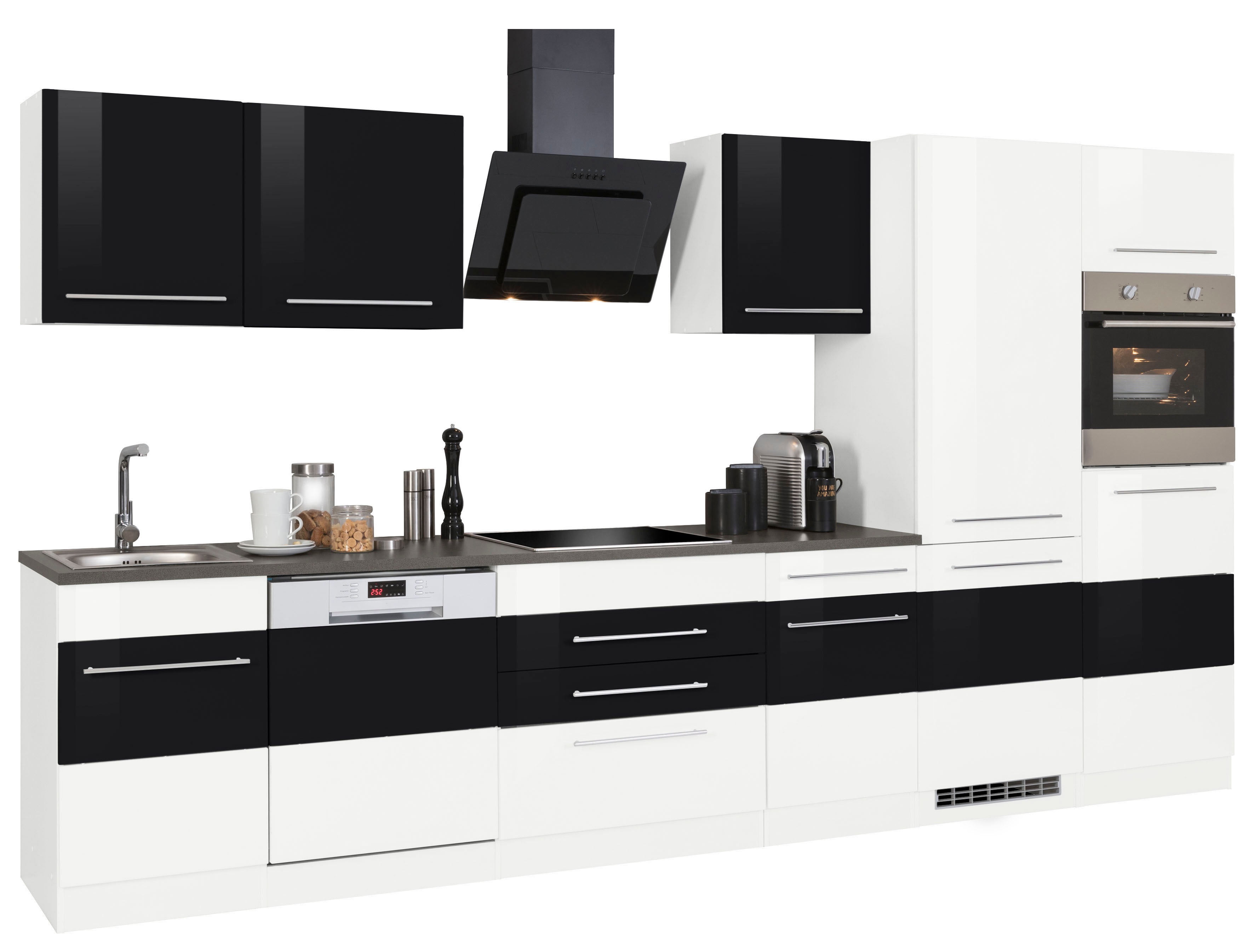 Thumbnail - KOCHSTATION Küchenzeile "KS-Trient" Breite 360 cm, wahlweise mit E-Geräten, mit Arbeitsplatte