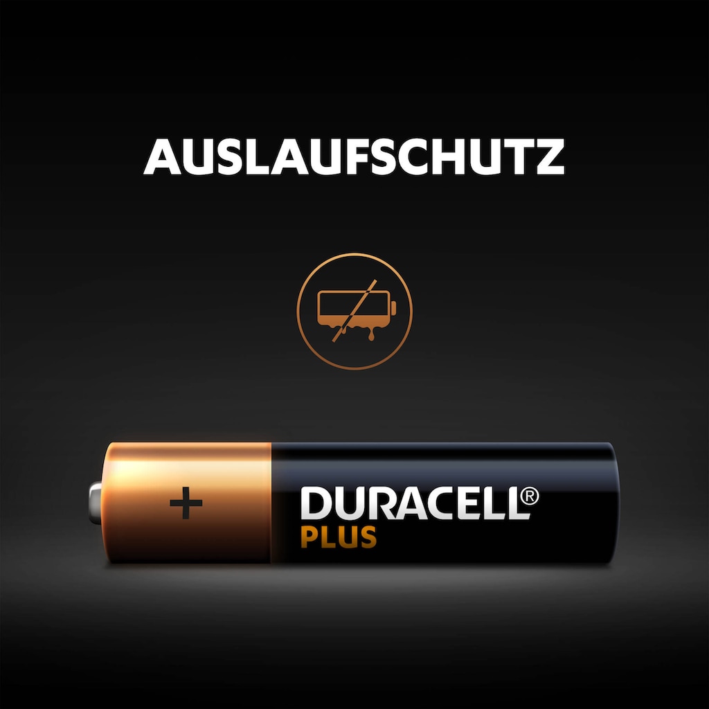 Duracell Batterie »20er Pack Plus Alkaline, Micro, AAA, LR03«, 1,5 V, (Set, 20 St.)