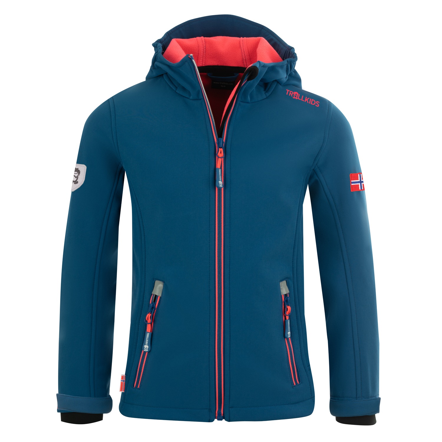 TROLLKIDS Kinder Softshelljacke "GIRLS TROLLFJORD JACKET", blau, Gr. 116, Obermaterial: 94% Polyester, 6% Elasthan, Jacken, für Kinder und