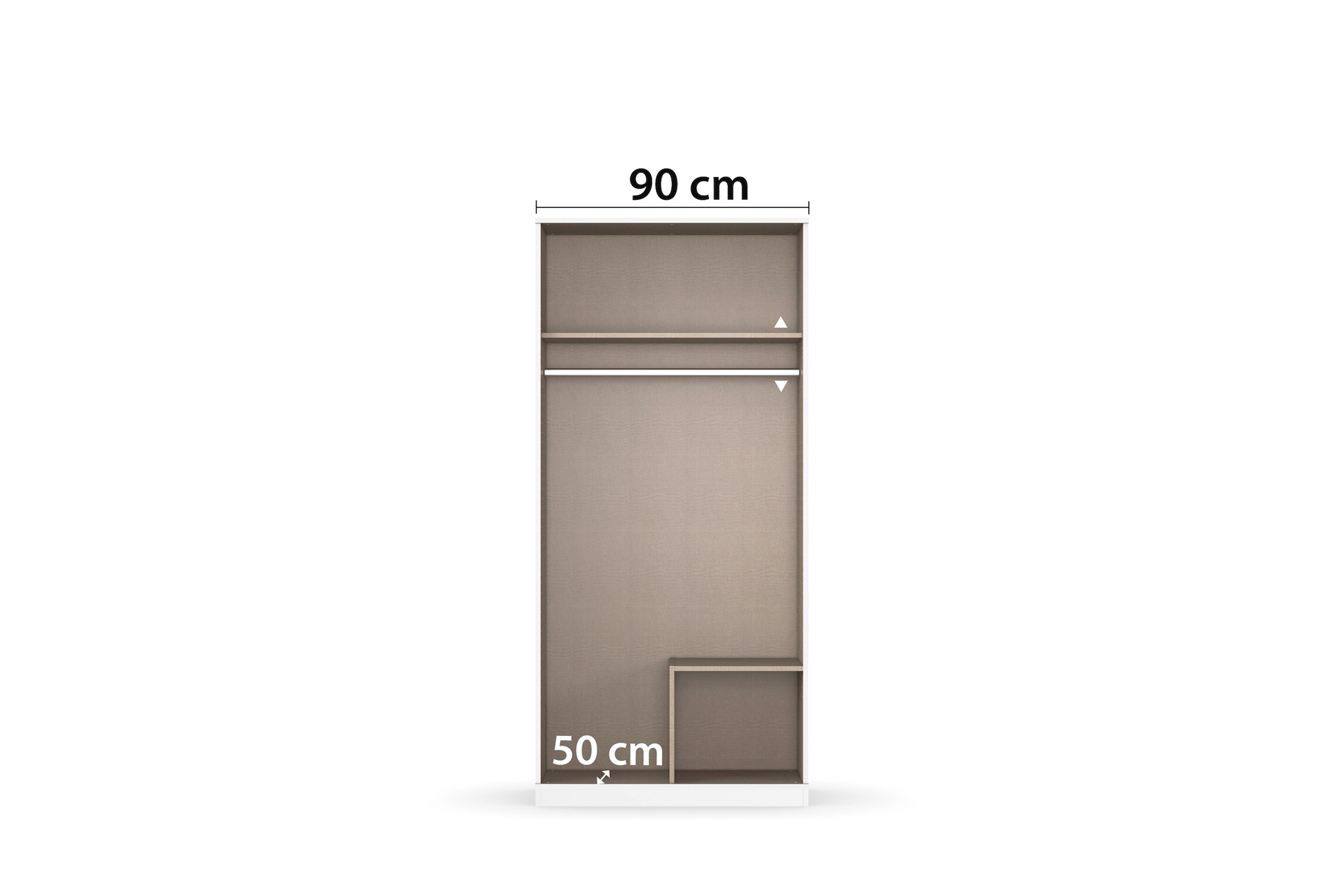 rauch Drehtürenschrank »Kleiderschrank Schrank Garderobe Wäscheschrank COSTA«, Breite 91 cm grifflose Front mit Push-to-Open Funktion MADE IN GERMANY