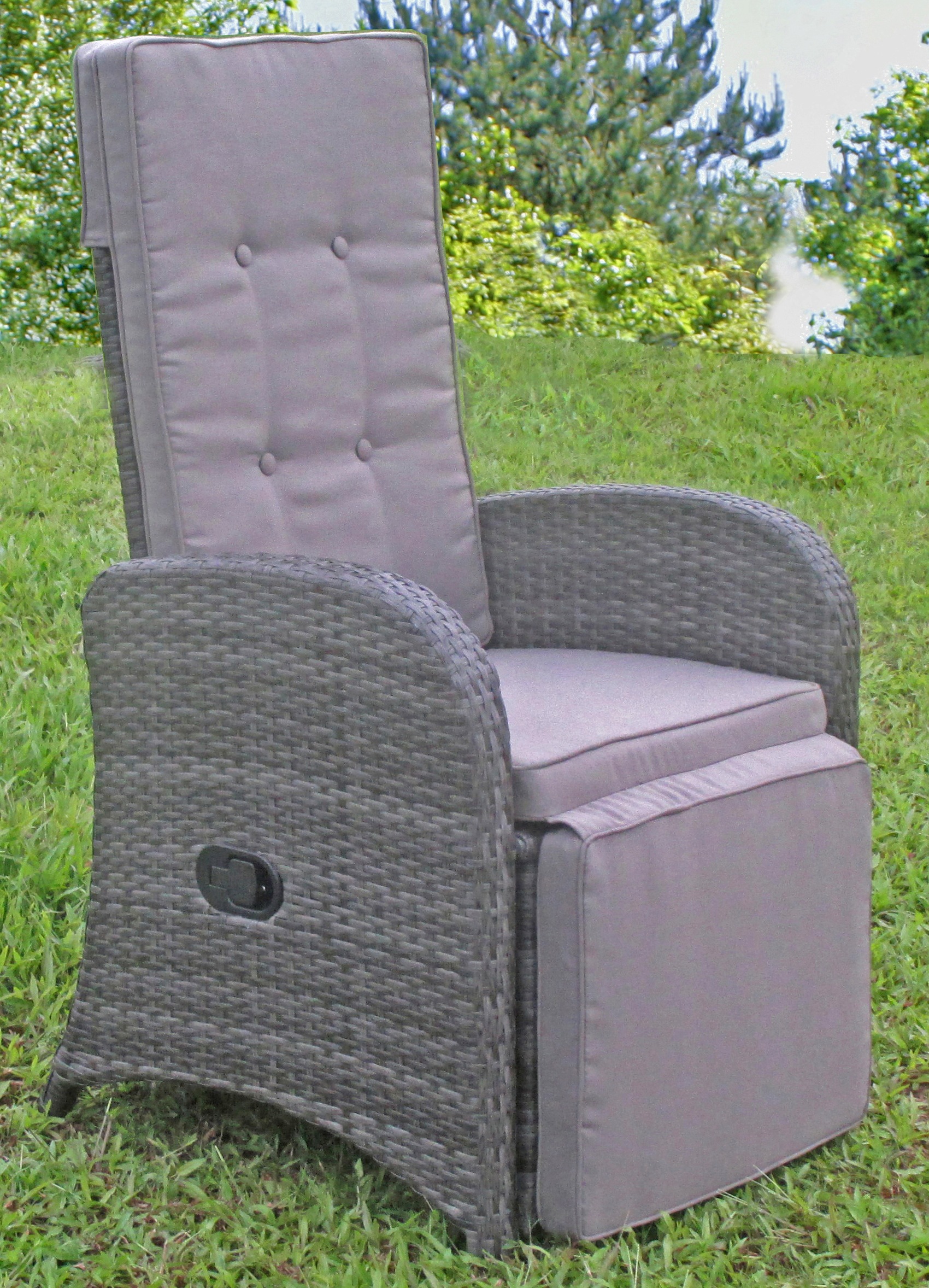 Garden Pleasure Loungesessel "SALERNO" Set, 2 Stk. tlg. Polyrattan, verstel günstig online kaufen