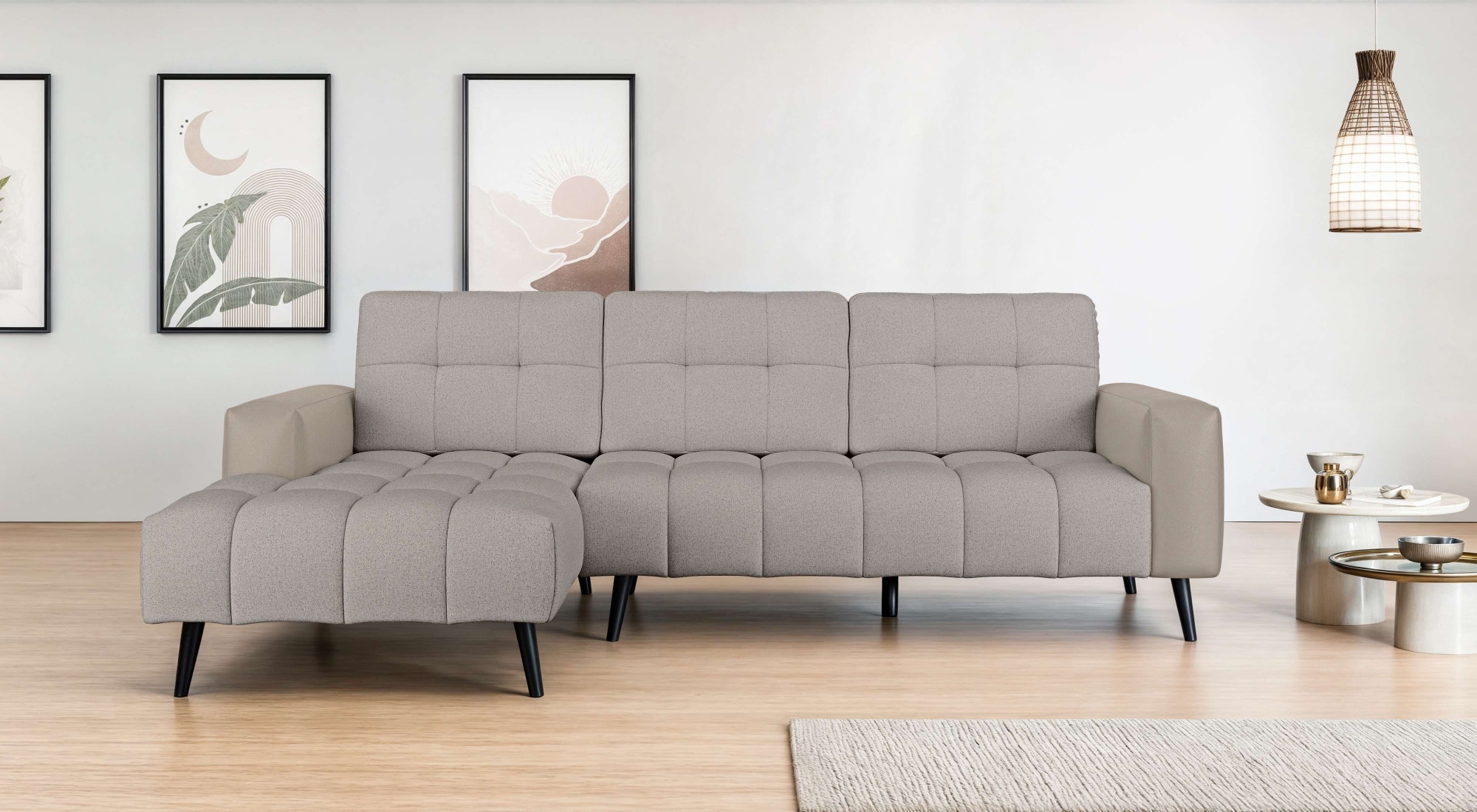 Home affaire Ecksofa "SERINE mit Recamiere rechts/links bestellbar, Maße B/ günstig online kaufen