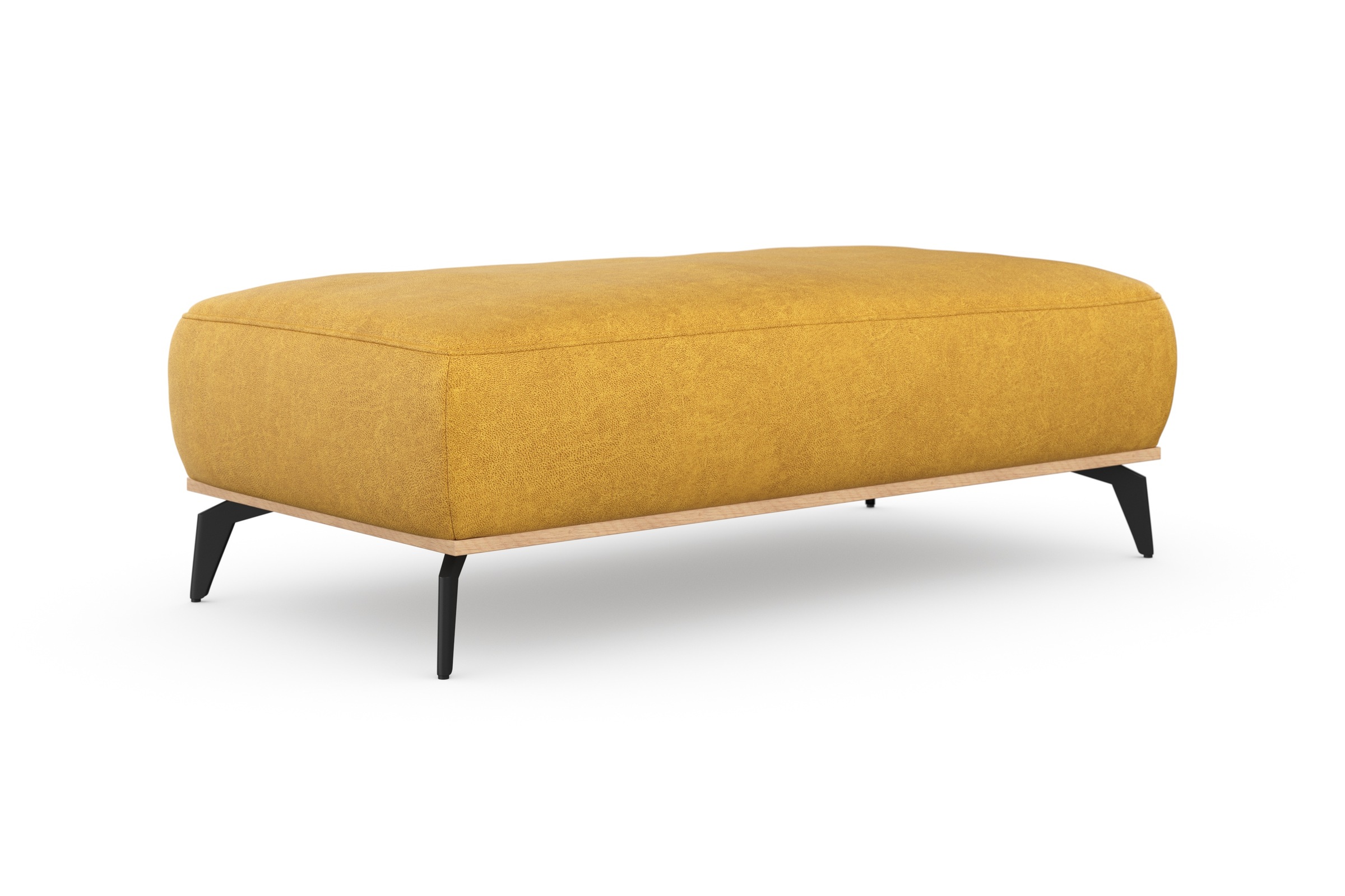 Home affaire Polsterhocker "Fjord" Mit einem Holzrahmen in Buche massiv eic günstig online kaufen