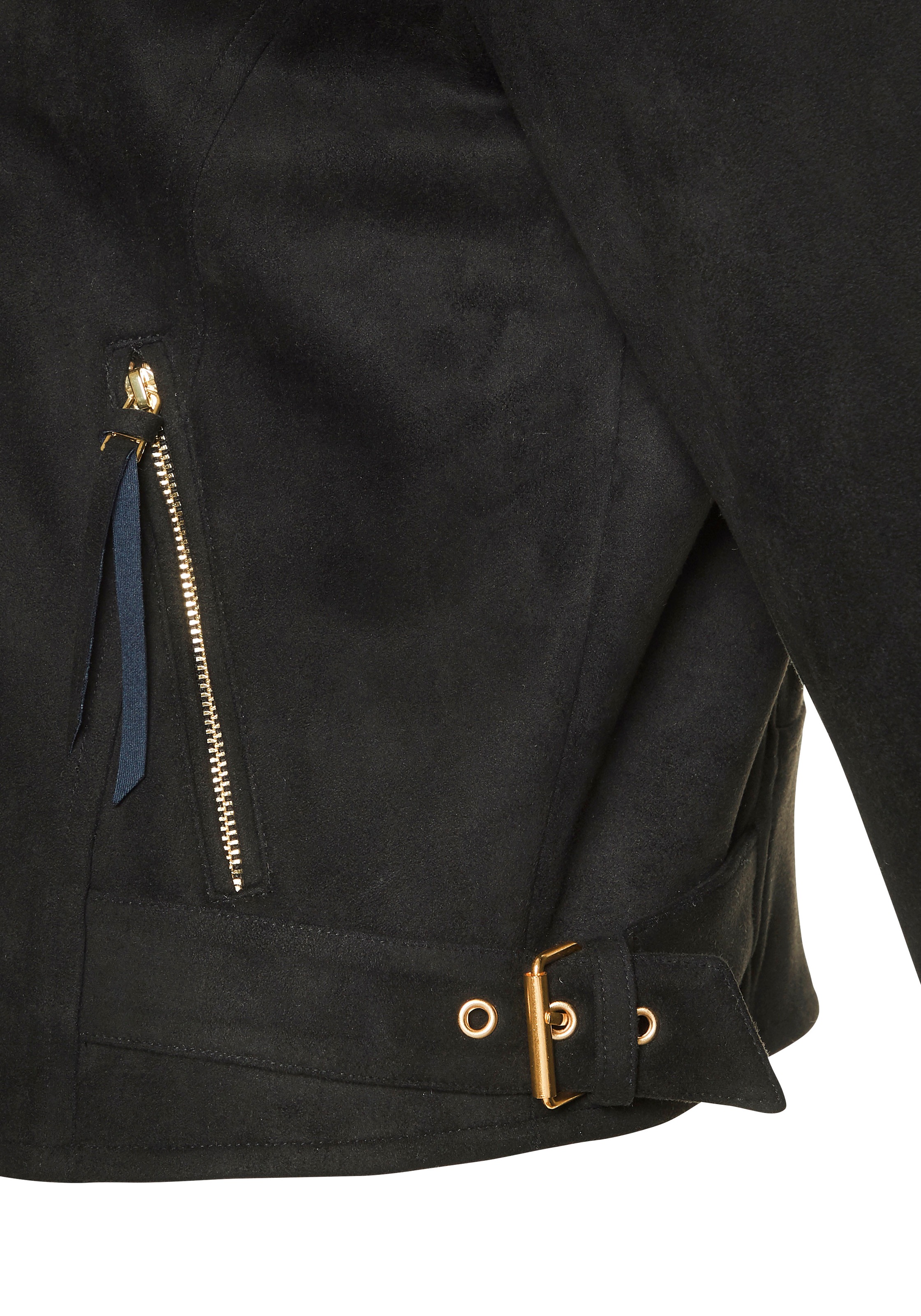 LASCANA Bikerjacke, in Veloursleder-Optik