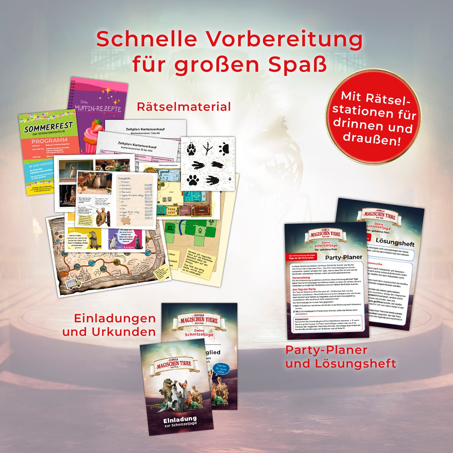 Kosmos Spiel »Die Schule der magischen Tiere Rätsel-Party Deine Schnitzeljagd«