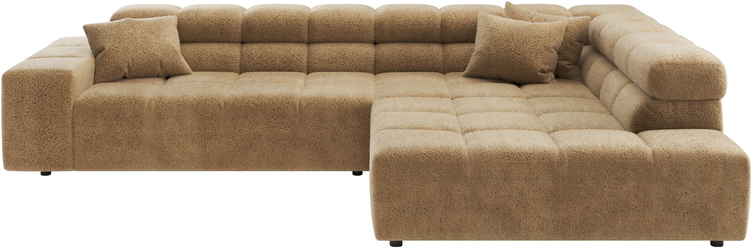Home affaire Ecksofa "Ancona, Ecksofa, incl. Kopfteilverstellung, Breite 319 cm, L-Form" wahlweise elektrische Sitztiefenverstellung