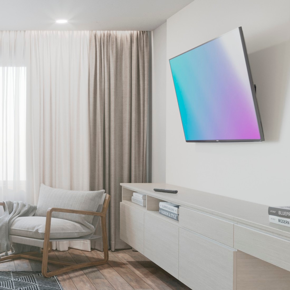 Hama TV-Wandhalterung »Wandhalterung (neigbar, VESA 400x400, 32"- 65")«, bis 165 cm Zoll