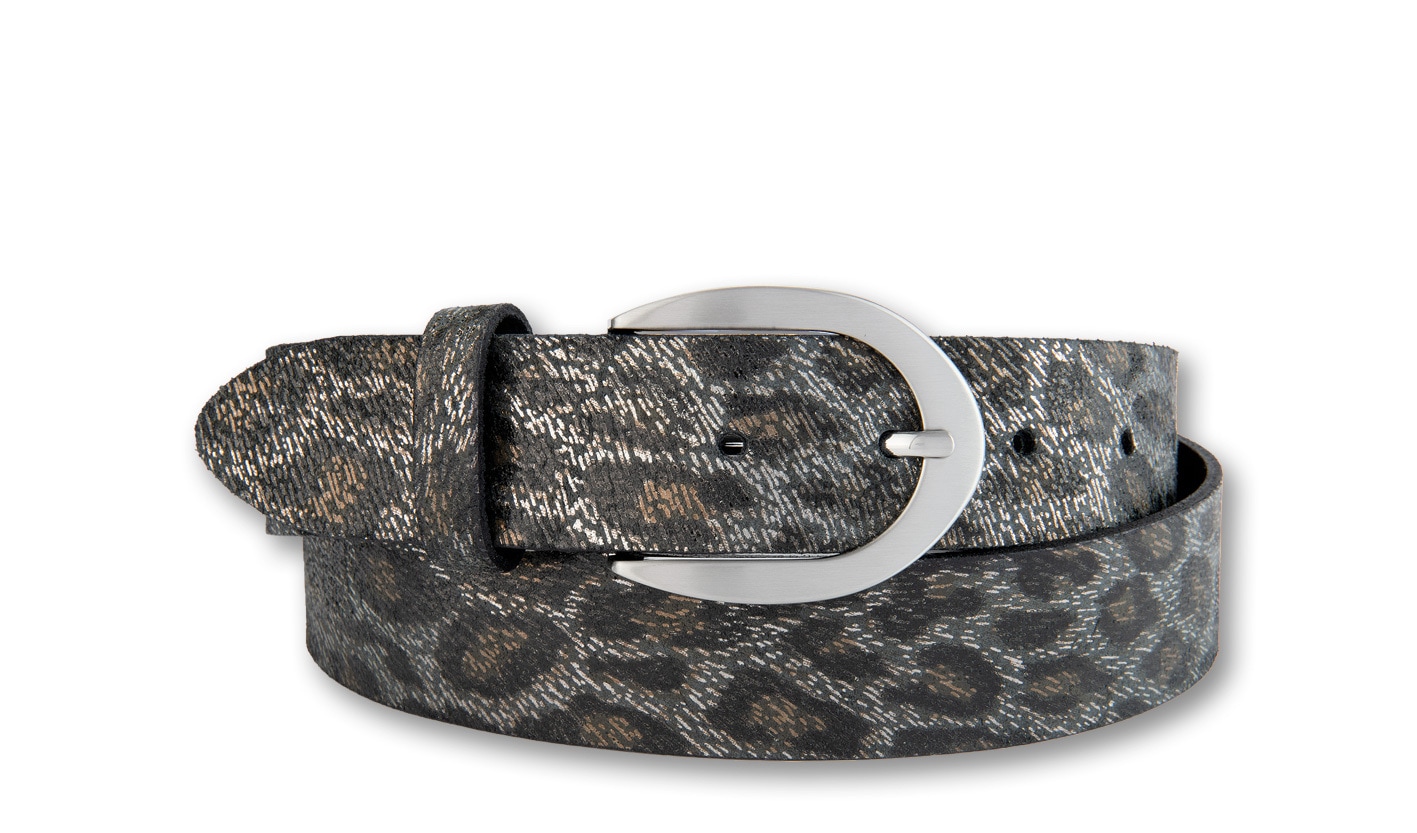 BERND GÖTZ Ledergürtel "Ledergürtel mit leicht glänzendem Metallicprint in günstig online kaufen