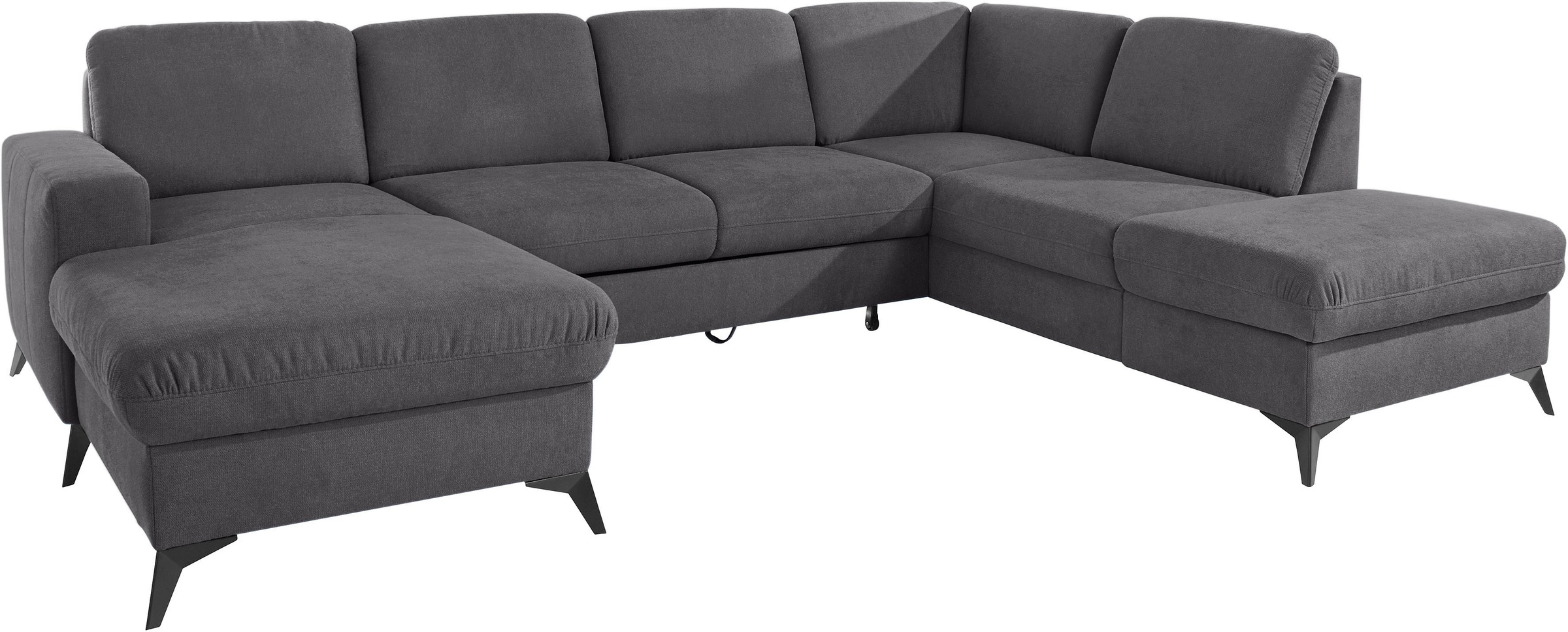 Home Affaire Lolland U-Shape Sofa Anthracite Grey 5