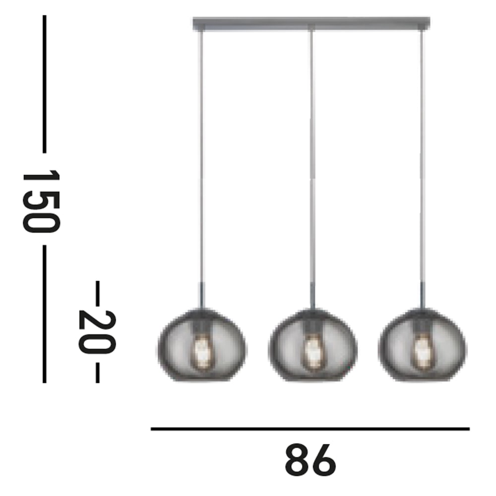 Searchlight Hängeleuchte »Balls 3Lt Bar Pendant« E27 1 Stk.
