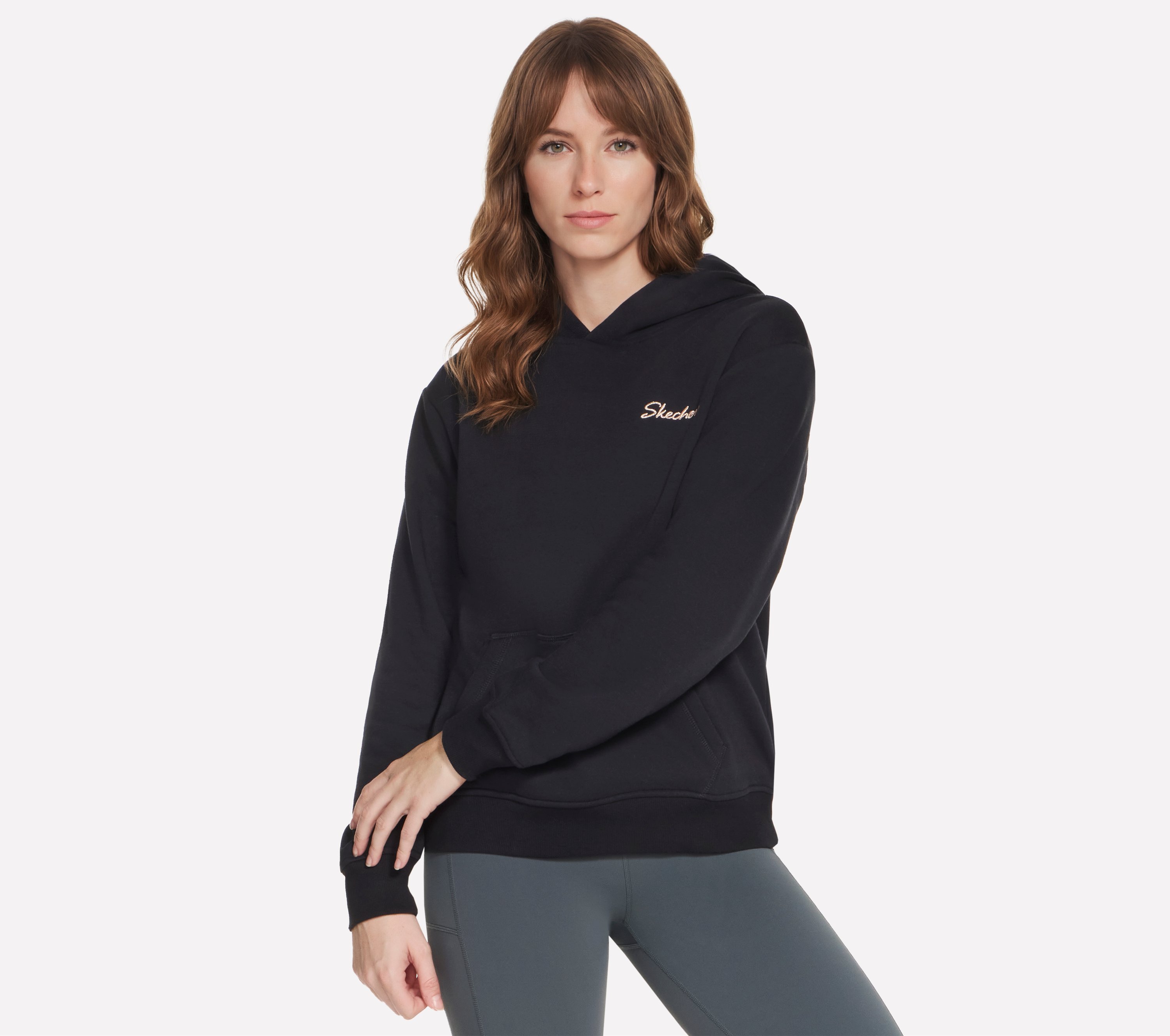 Skechers Kapuzensweatshirt "Womens Hoodie", mit Rundhalsausschnitt, aus Baumwolle und Polyester, normale Länge