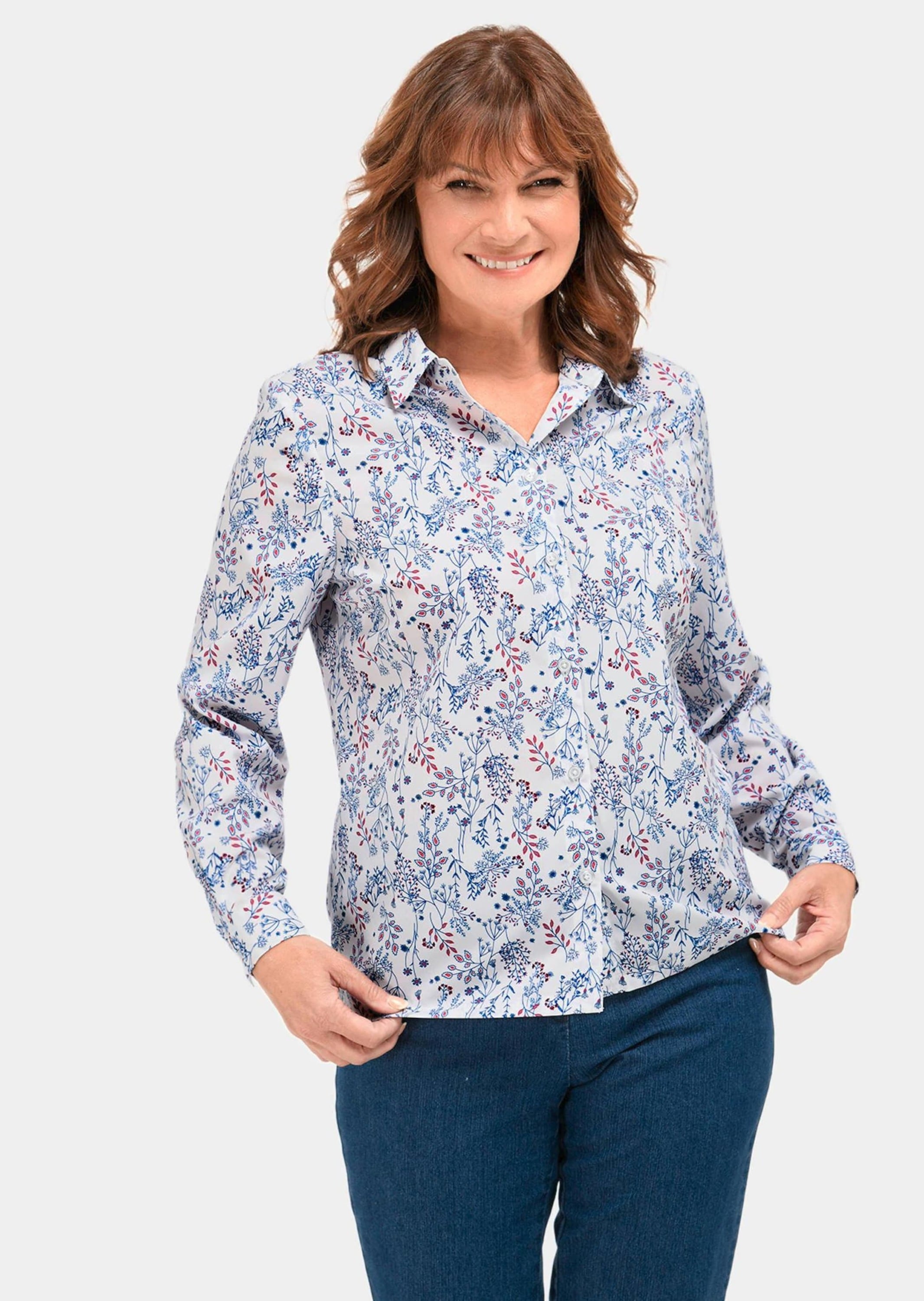GOLDNER Druckbluse »Bluse Druckbluse aus fließendem Material«