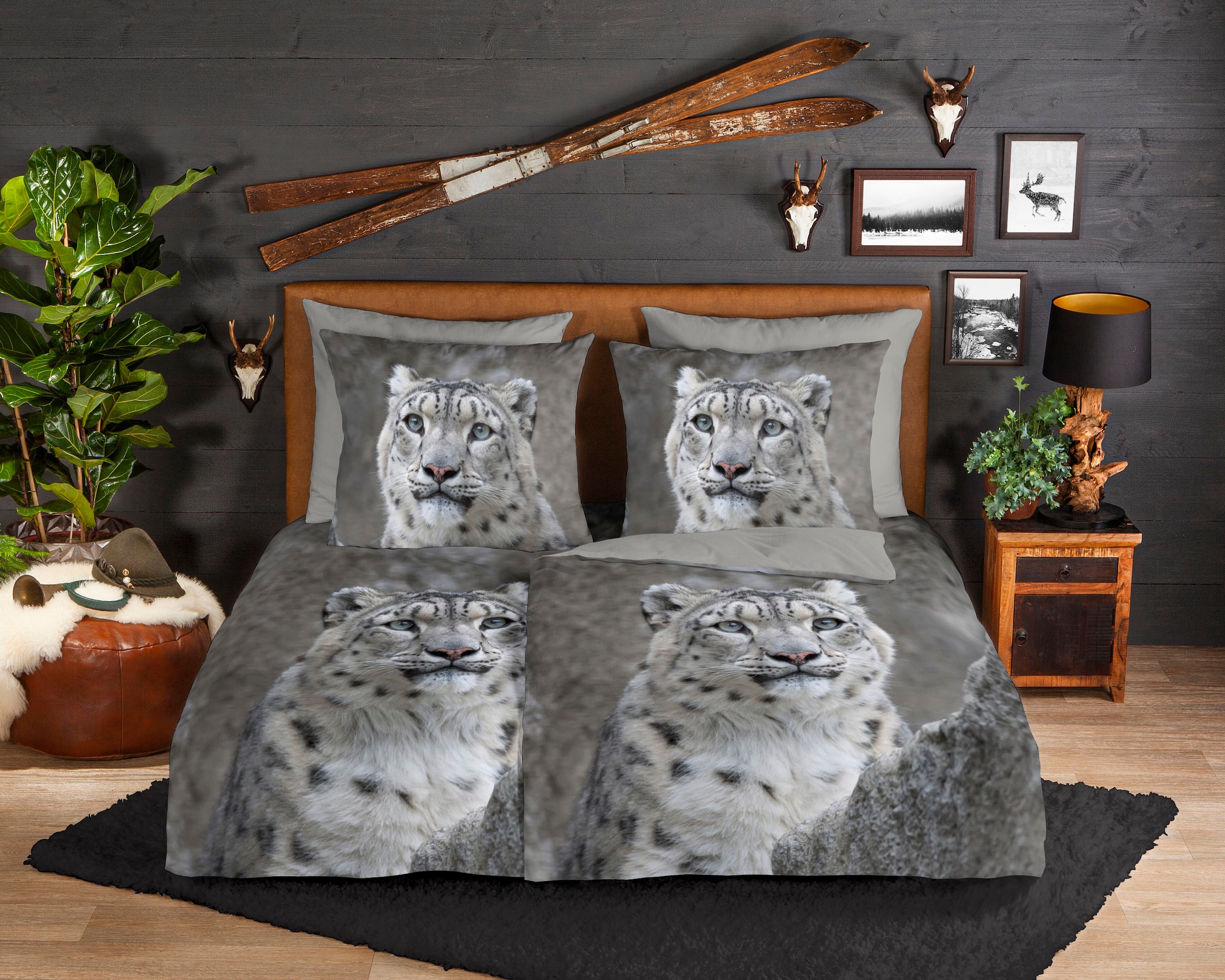 good morning Wendebettwäsche "Chief" 3 Stk. tlg. Biber, 135x200, Winter, Wa günstig online kaufen