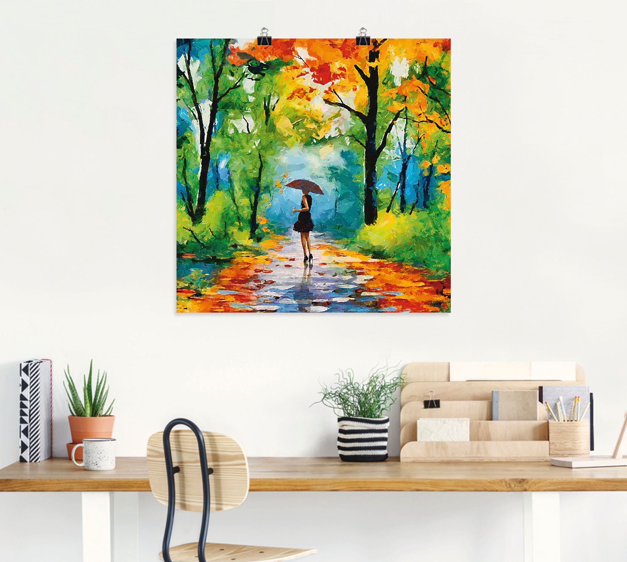 Artland Wandbild »Herbstlicher Spaziergang im Park«, Vier Jahreszeiten  Bilder, (1 St.), als Alubild, Leinwandbild, Wandaufkleber oder Poster in  versch. Größen bestellen | BAUR