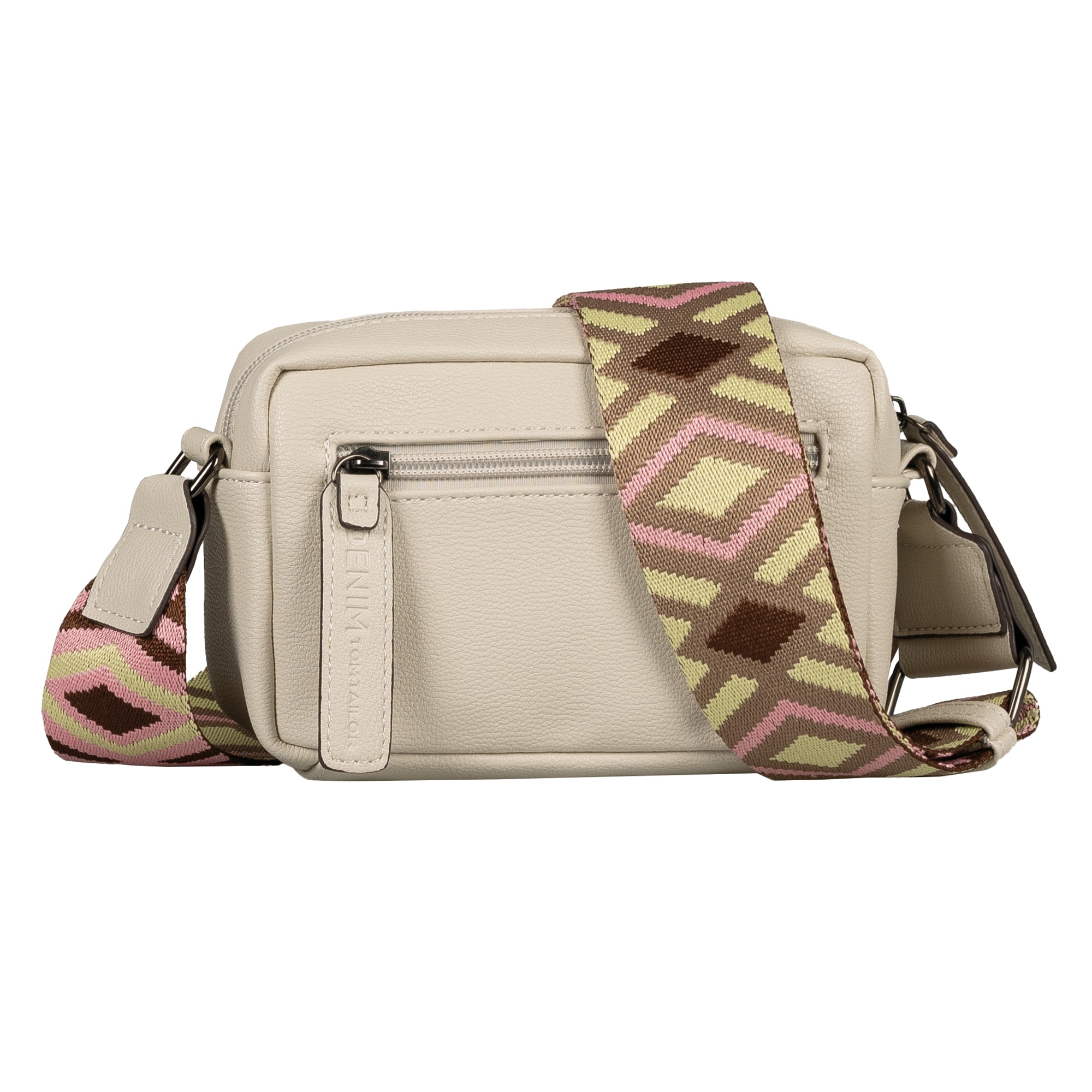TOM TAILOR Denim Handtasche »Mena«, Kleine Damentasche mit farbenfrohen Schulterriemen