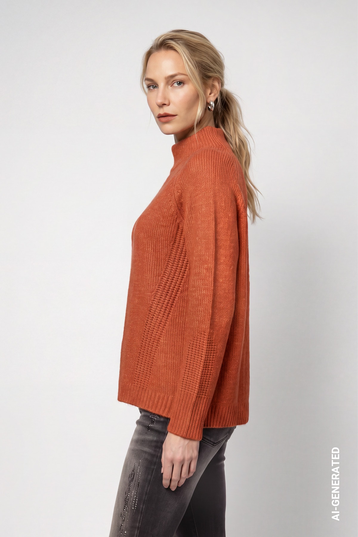 Monari Strickpullover Regular fit mit Stehkragen