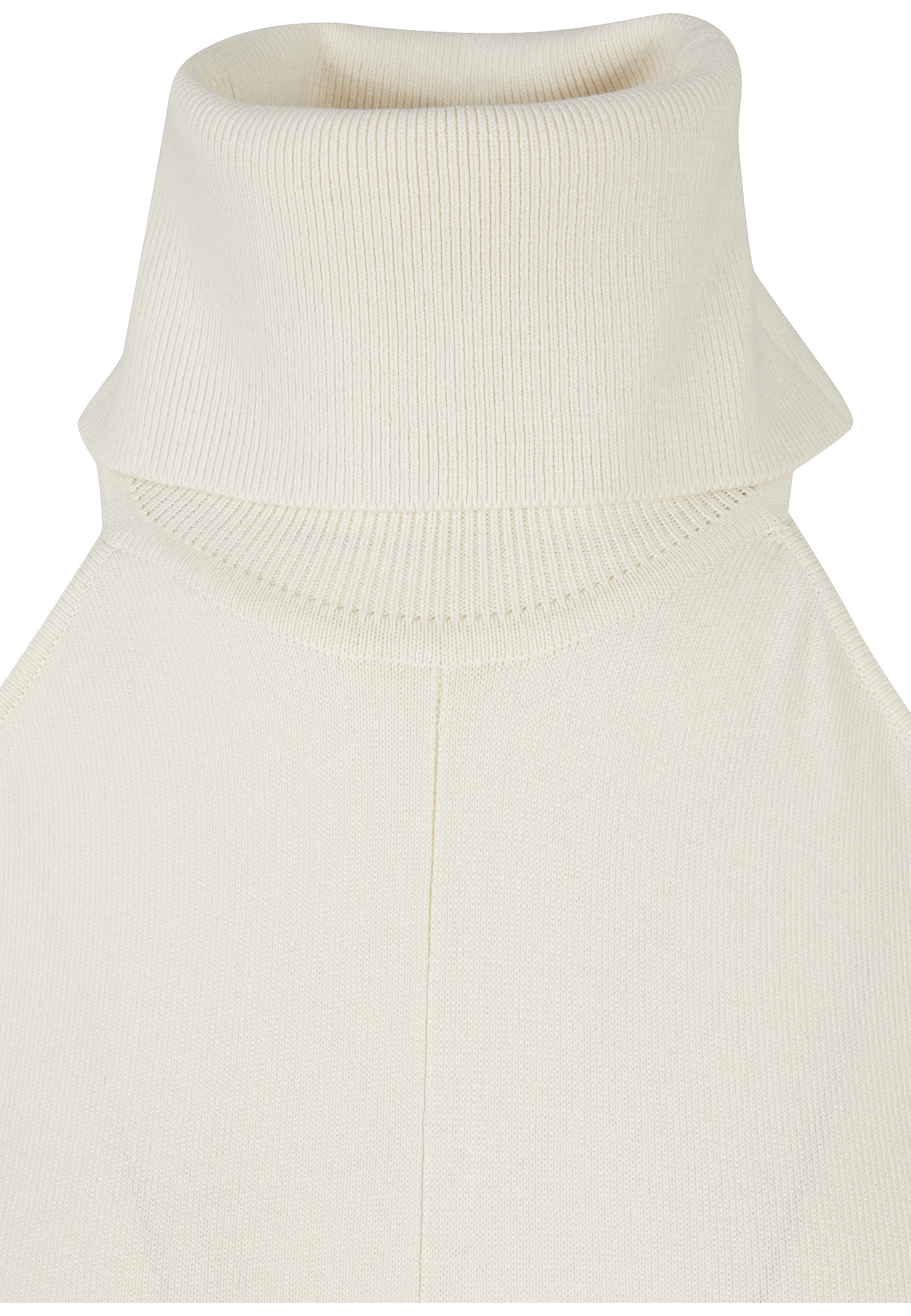 URBAN CLASSICS Fleecepullover »Urban Classics Damen Ladies Cold Shoulder Turtelneck Sweater«, 1 Stk.
