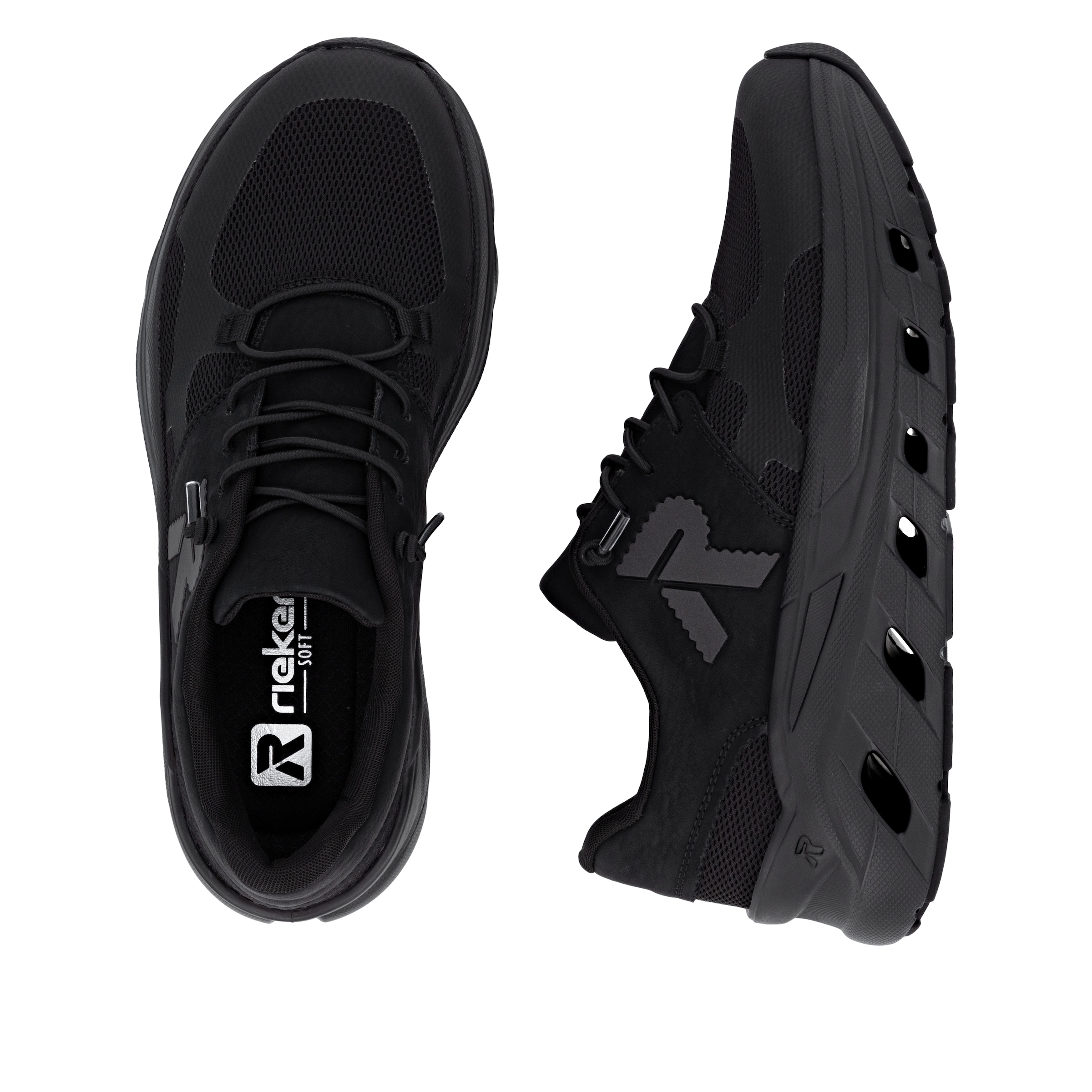 RIEKER Sport Slip-On Sneaker, Freizeitsneaker, Halbschuh, Schlupfschuh mit gepolstertem Schaftrand