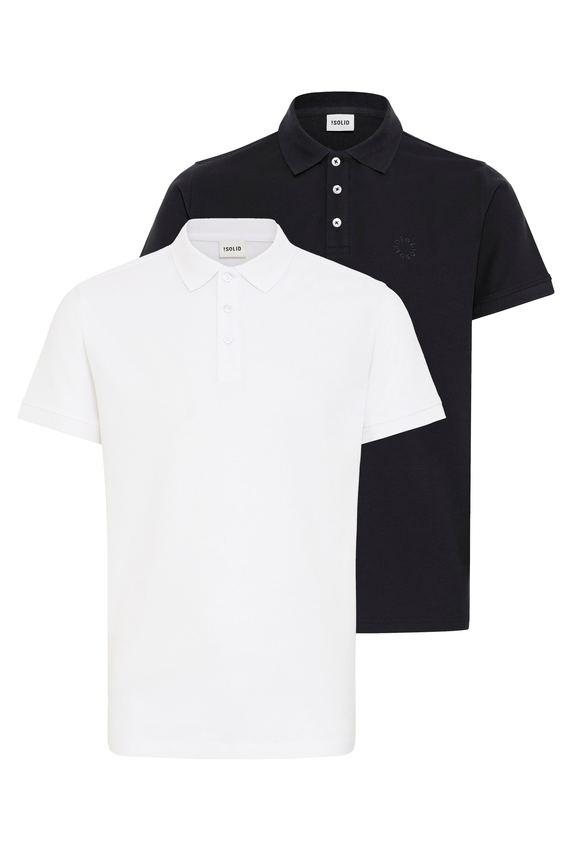 !solid Poloshirt SOLID "Poloshirt SDHATTIM", Herren, Gr. XL, schwarz (schwarz, weiß), Obermaterial: 100% Baumwolle CO., Shirts