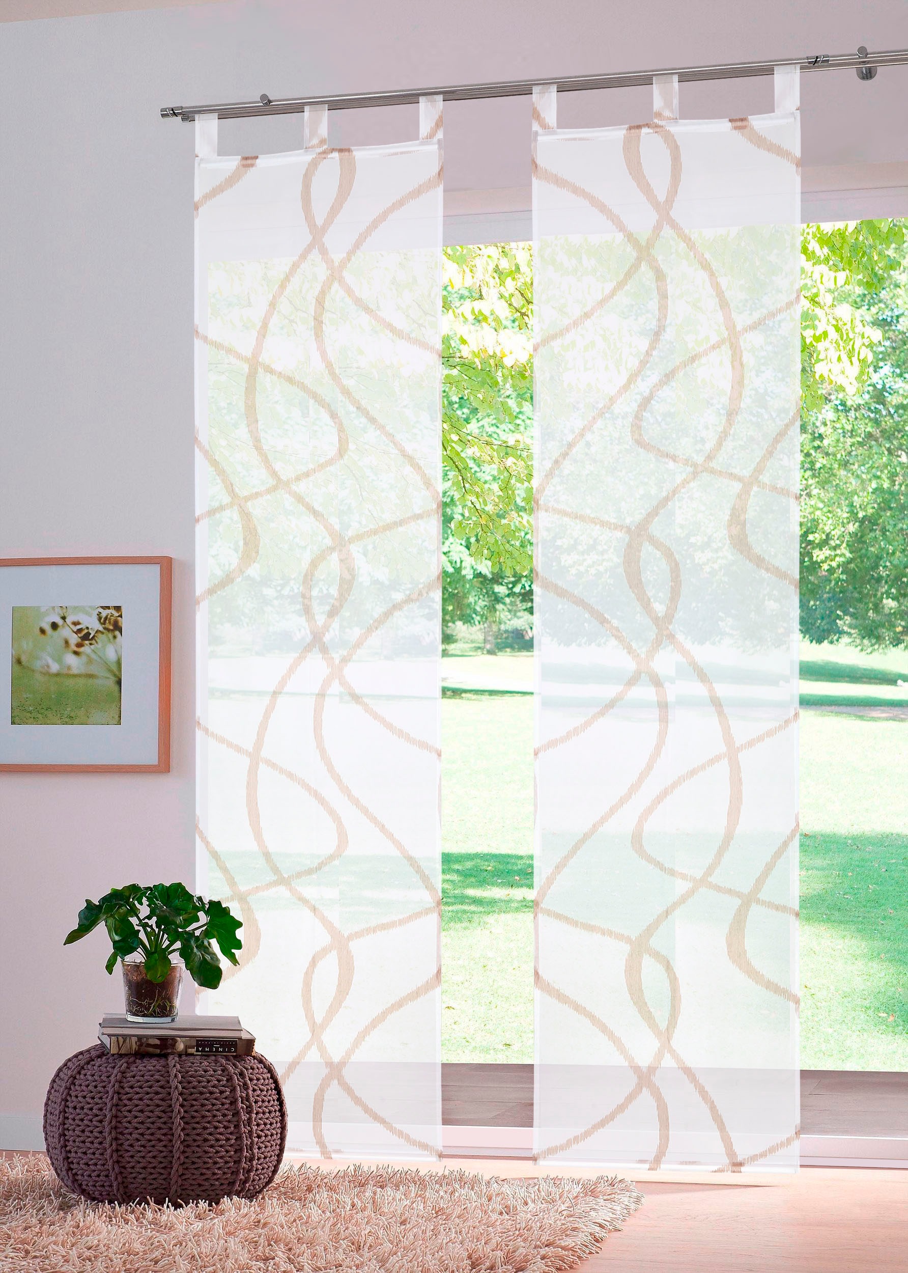 my home Schiebegardine "Bene" Schlaufen 2 Stk. tlg. Inkl. Beschwerungsstang günstig online kaufen