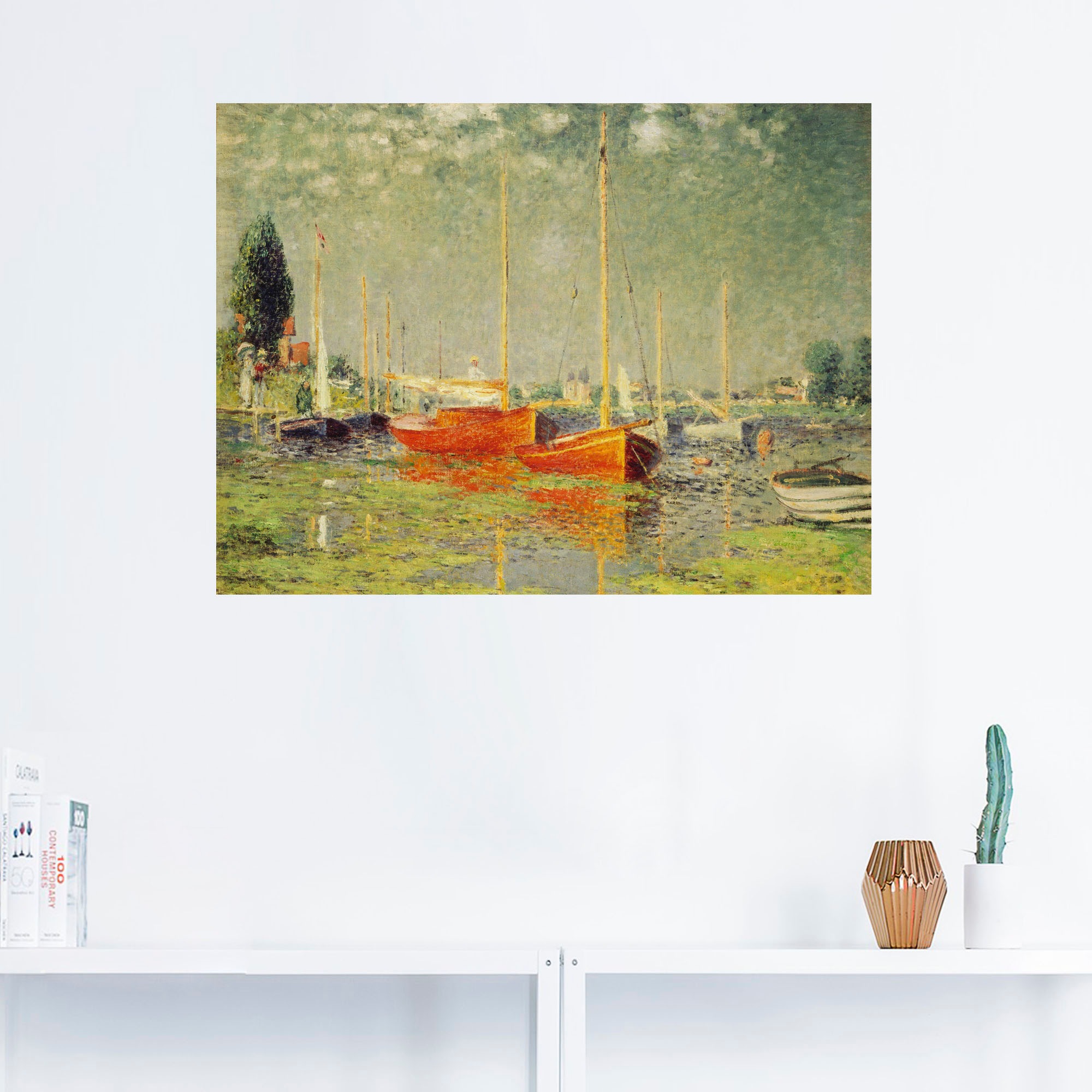 Artland Wandbild »Die roten Boote Argenteuil. 1875«, Boote & Schiffe, (1 St.), als Alubild, Leinwandbild, Wandaufkleber oder Poster in versch. Größen