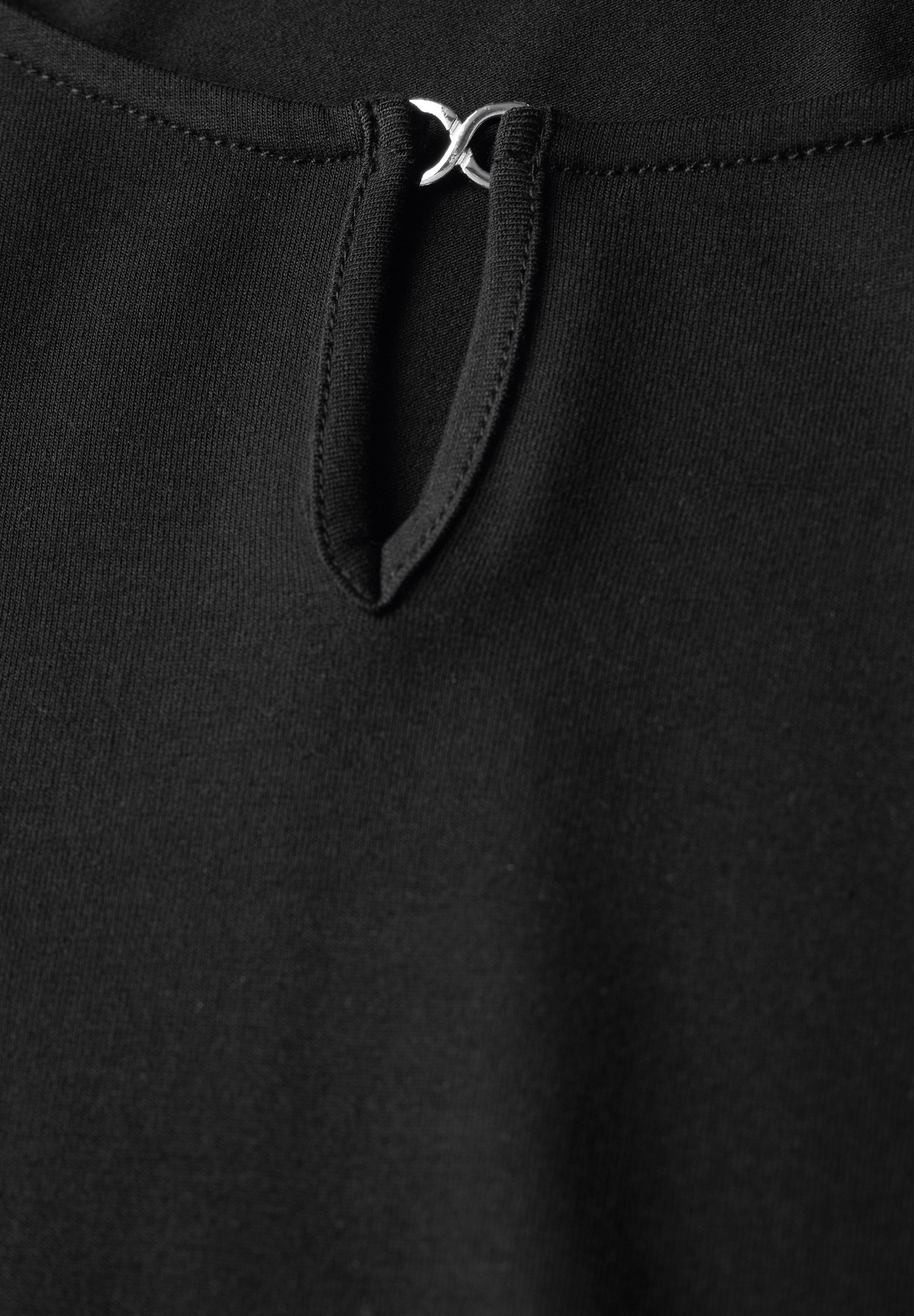 STREET ONE Rundhalsshirt, aus strecthigem Viskosematerial