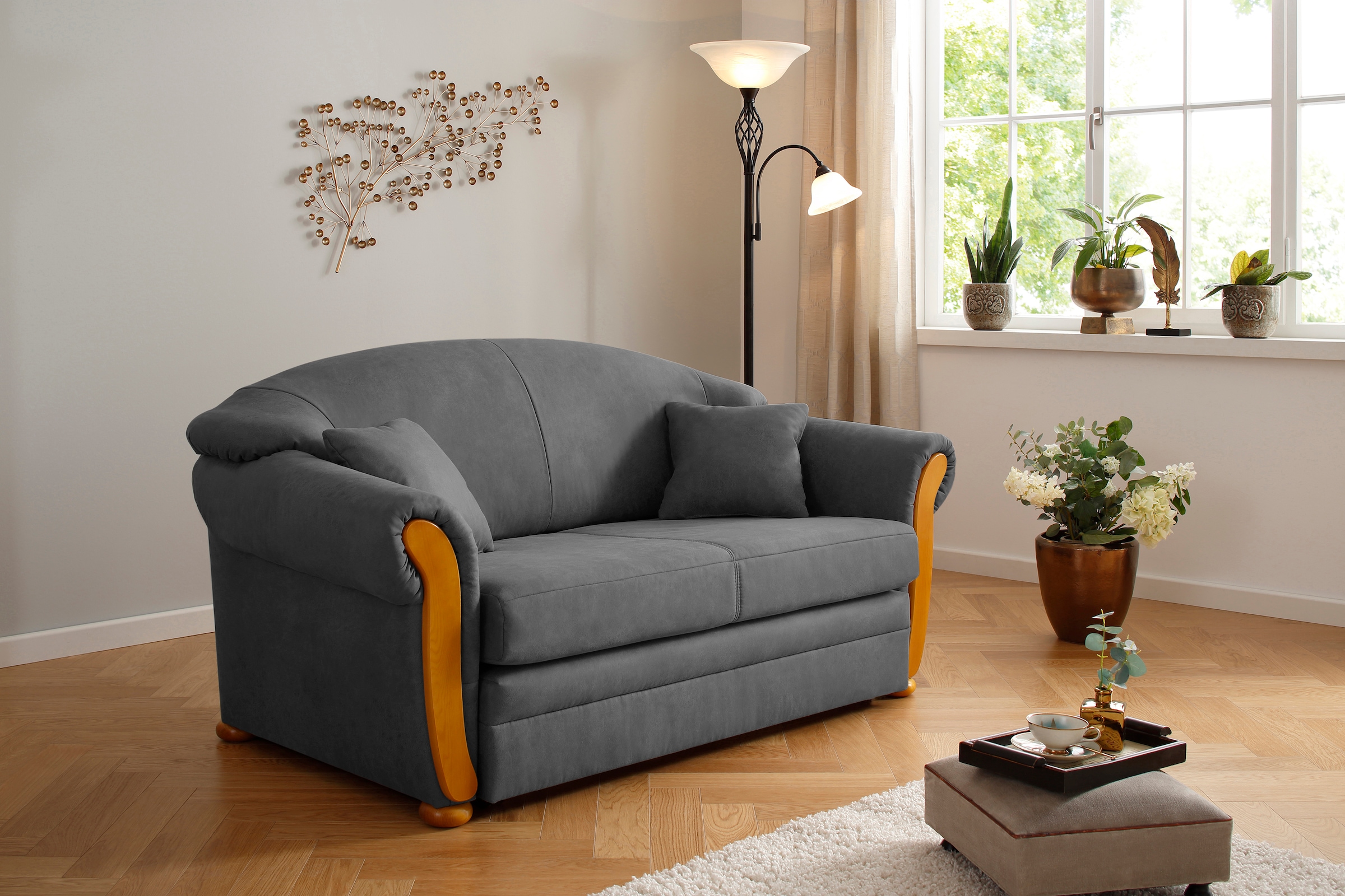 Schlafsofa incl. Schlaffunktion | Home Hoher und affaire »Milano«, Zierkissen BAUR kaufen Sitzkomfort Bettkasten, mit