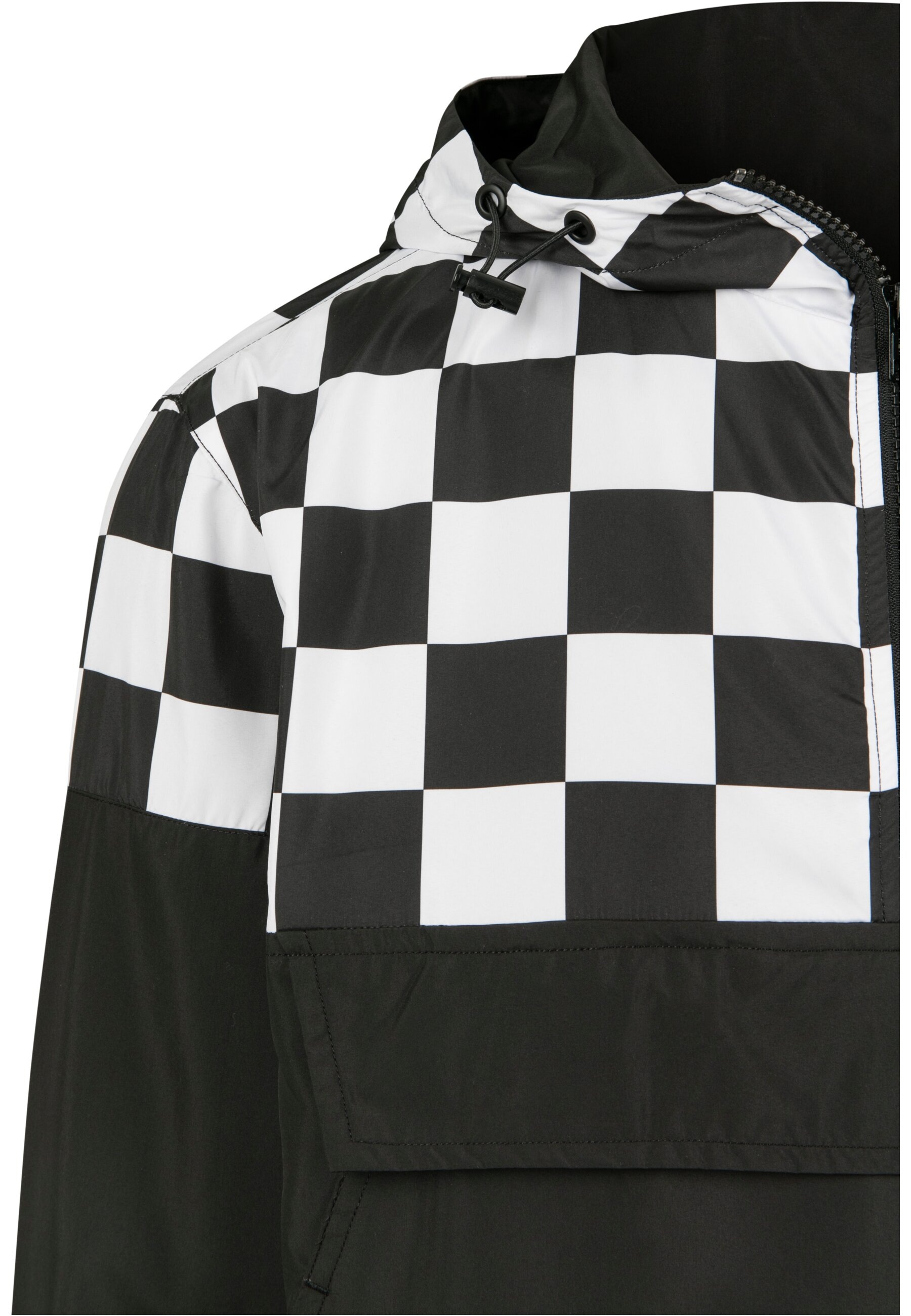 URBAN CLASSICS Allwetterjacke »Urban Classics Herren Check Pull Over Jacket«, (1 St.), mit Kapuze