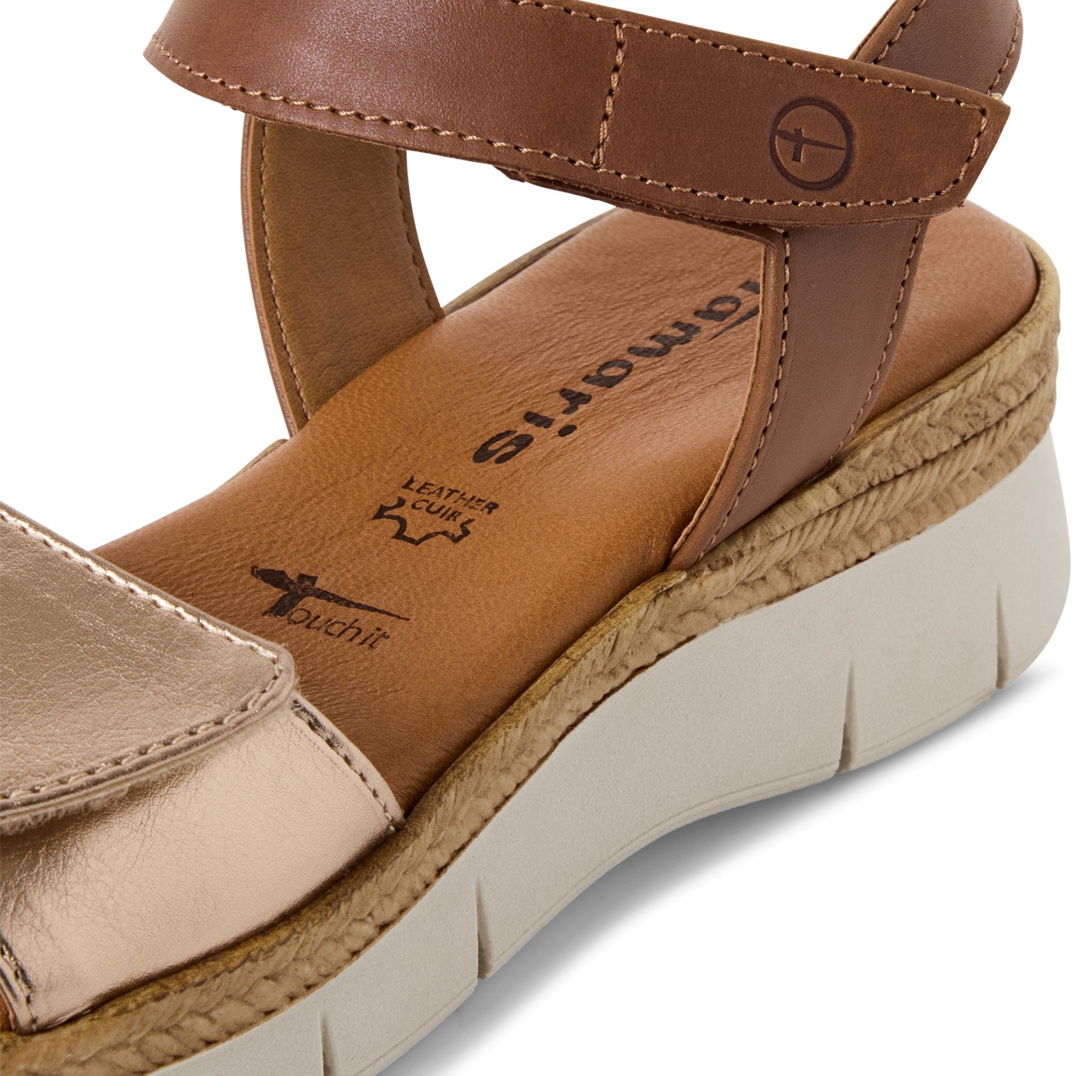 Tamaris Keilsandalette, Riemchensandale, Sommerschuh mit verstellbaren Klettverschlüssen