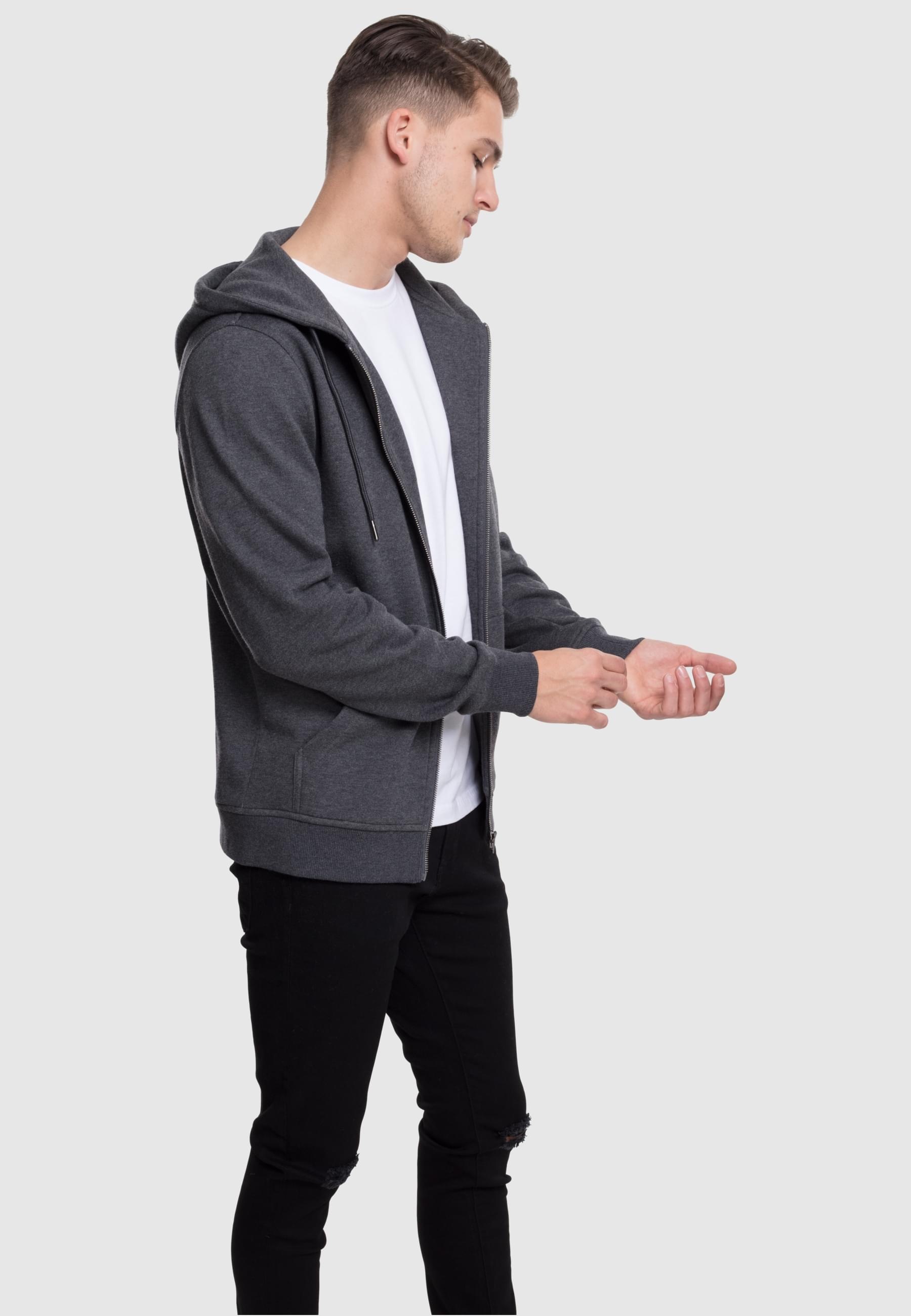 URBAN CLASSICS Sweatjacke »Urban Classics Herren Basic Zip Hoody«