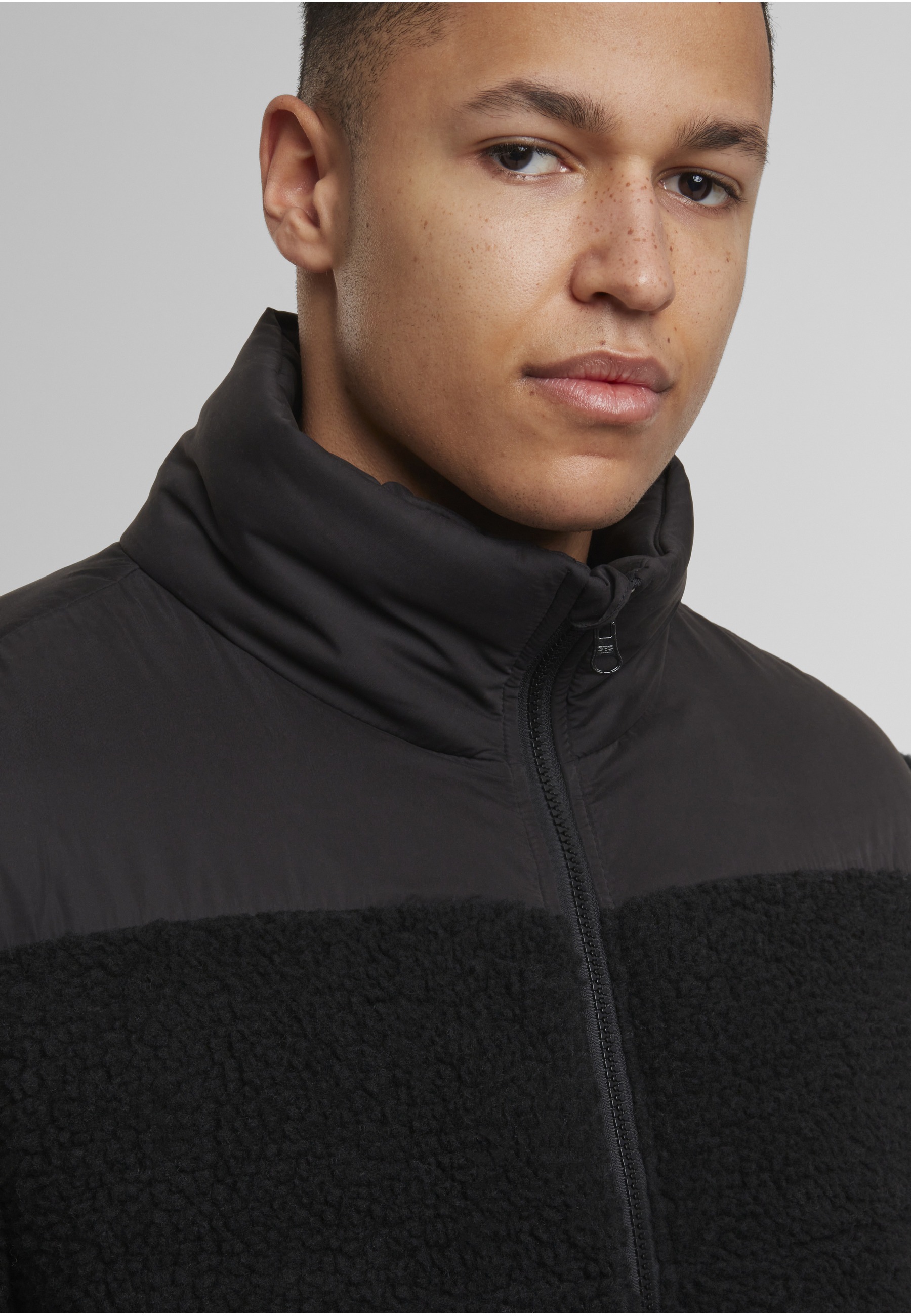 URBAN CLASSICS Winterjacke »Urban Classics Teddy Puffer Jacket« 1 Stk. tlg. ohne Kapuze