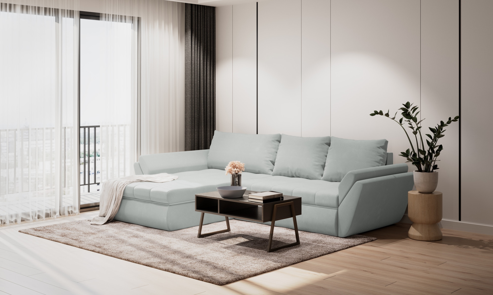 INOSIGN Ecksofa »Iolani«, mit Bettfunktion und Bettkasten