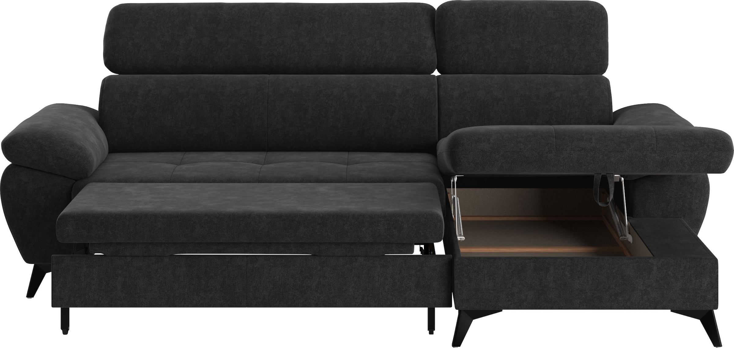 COTTA Ecksofa »Hudson L-Form«, mit Kopfteilverstellung, wahlweise mit Bettfunktion & Bettkasten