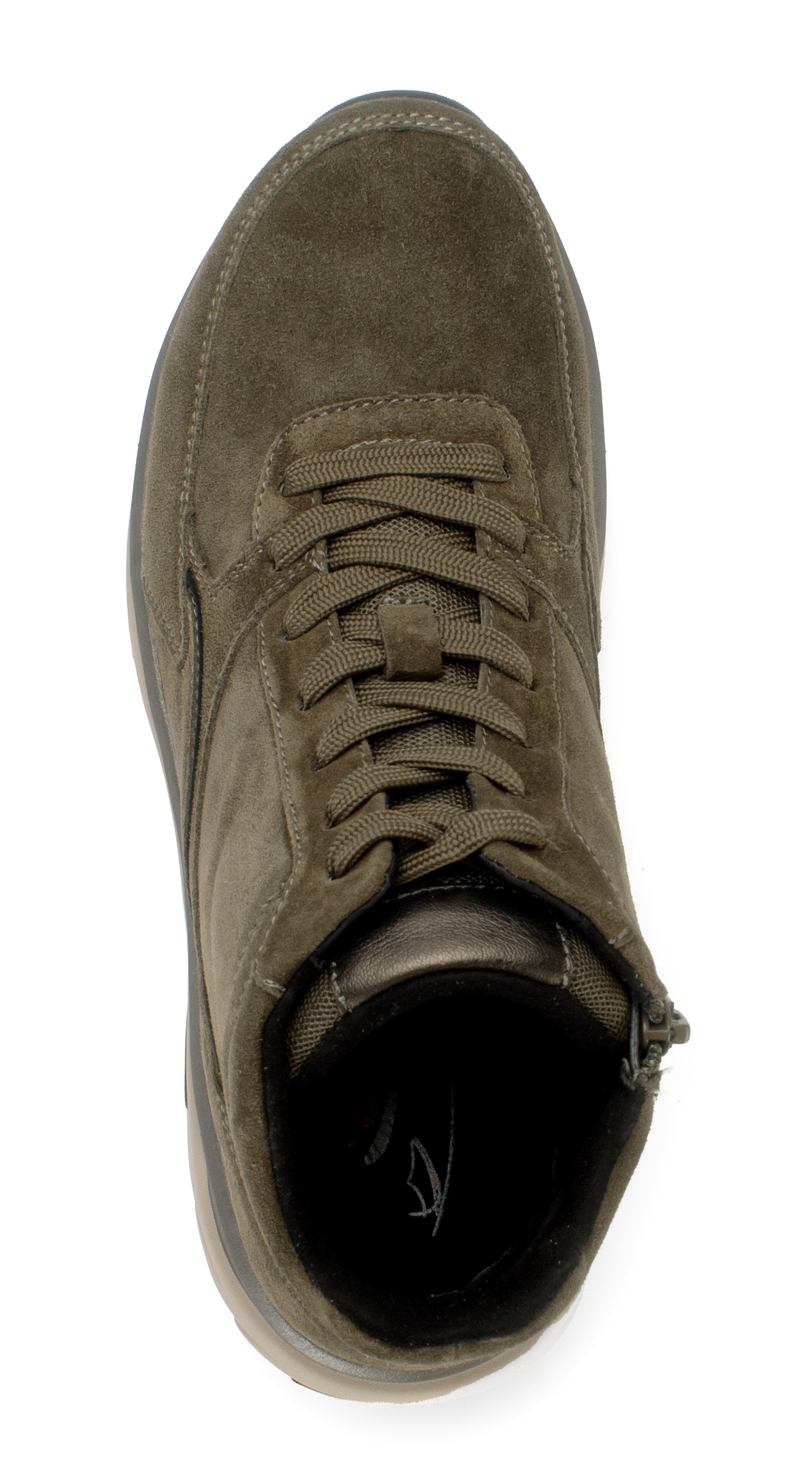 Gabor Rollingsoft Keilsneaker, Schnürboots, High Top-Sneaker, Komfortschuh, gepolsterter Schaftrand