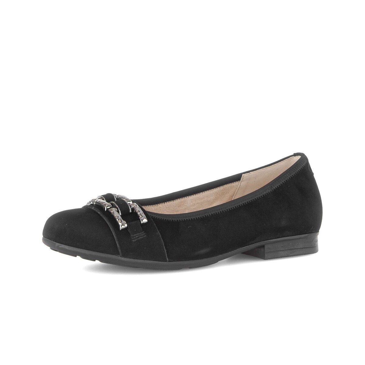 Ballerina GABOR "Eleganter Ballerina", Damen, Gr. 37,5, schwarz, Schuhe Ballerina