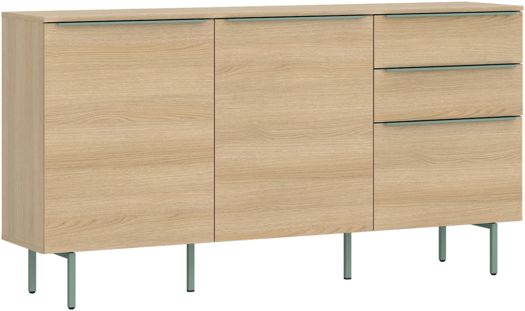 TOM TAILOR HOME Kommode Lowboard, Breite 165 cm,3 Türen,2 Schubladen, viel Stauraum